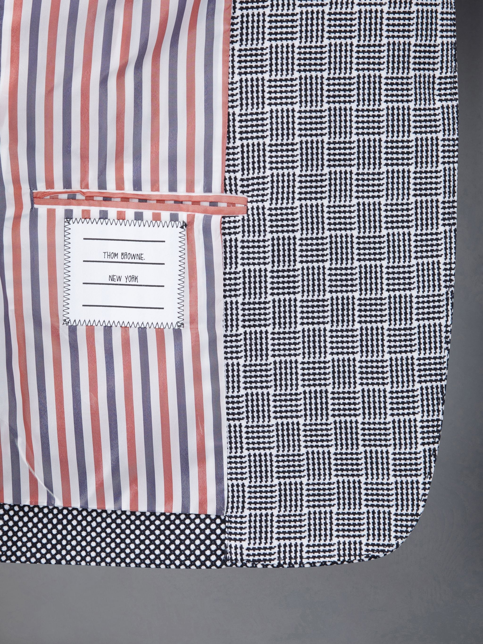 Fun-Mix Birdseye and Parquet Weave Suiting Classic Sport Coat - 5
