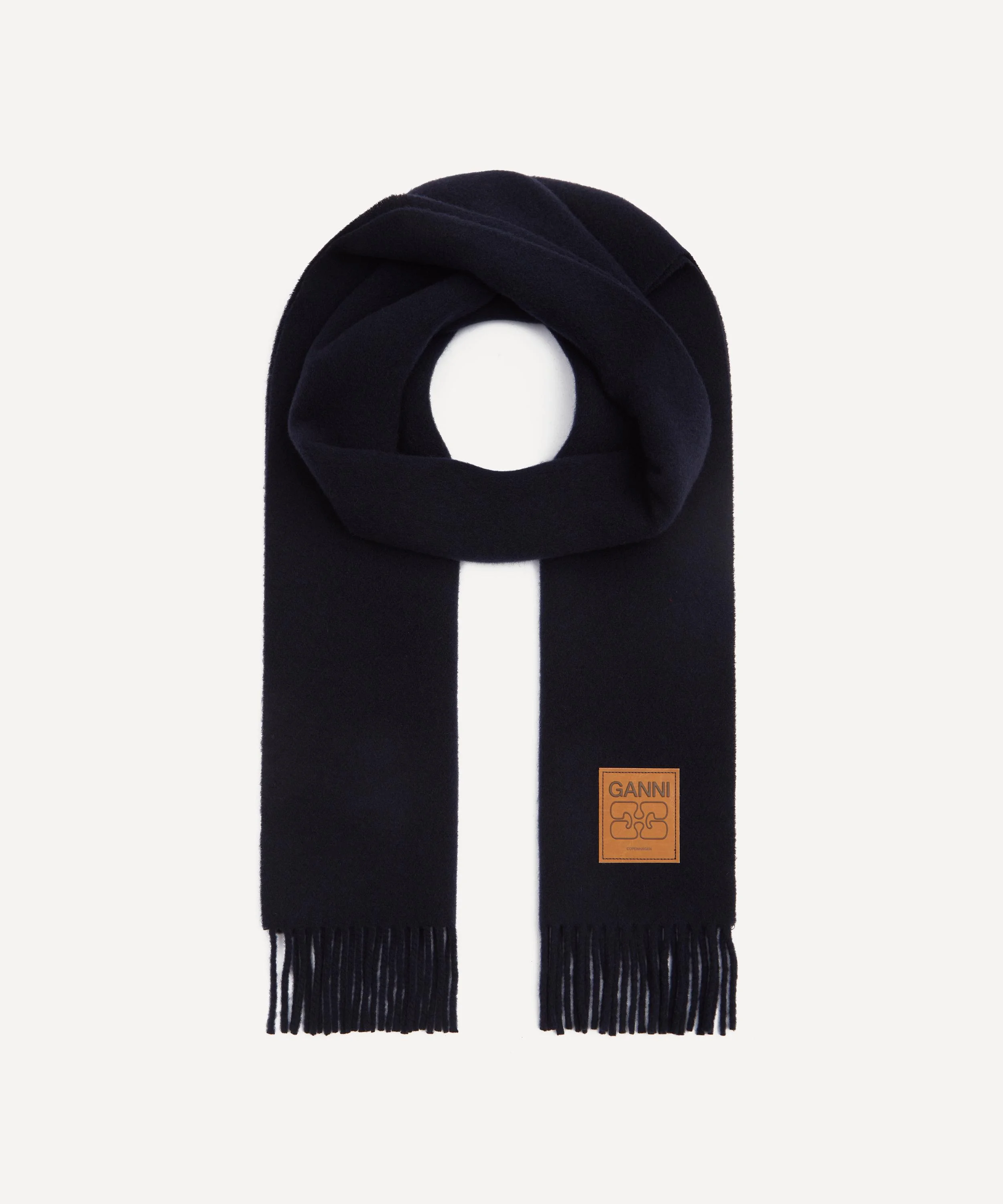 Double Face Wool Solid Scarf - 1