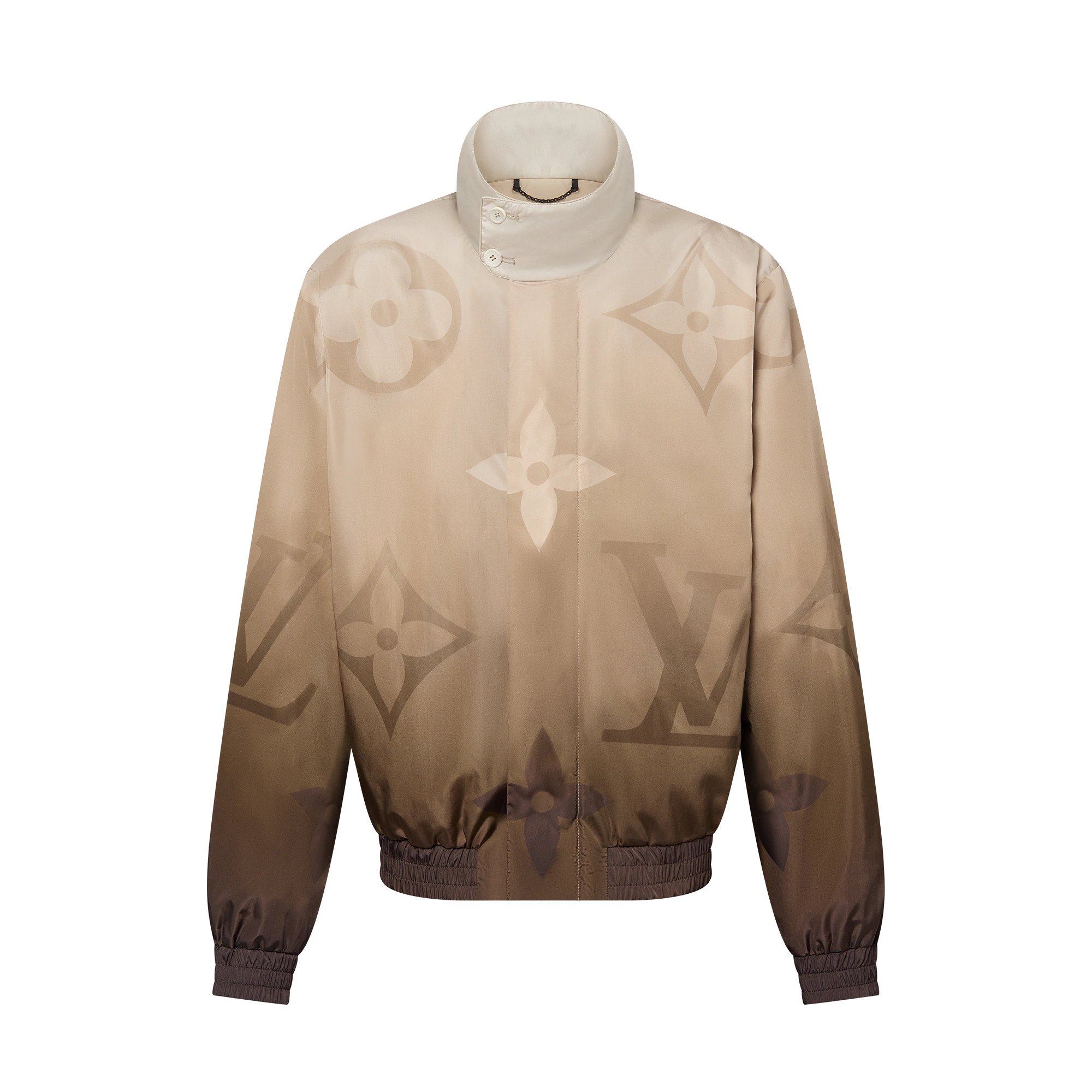 Monogram Printed Light Nylon Windbreaker - 1