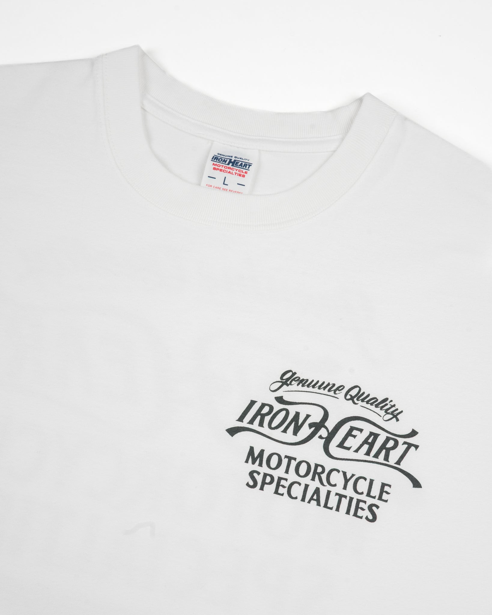 7.5OZ PRINTED LOOPWHEEL CREW NECK T-SHIRT - WHITE - 7