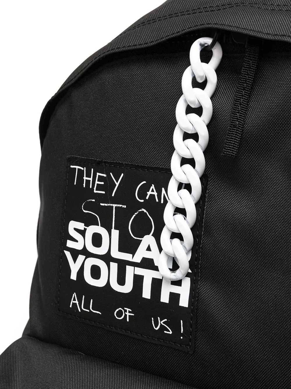 slogan patch backpack - 4