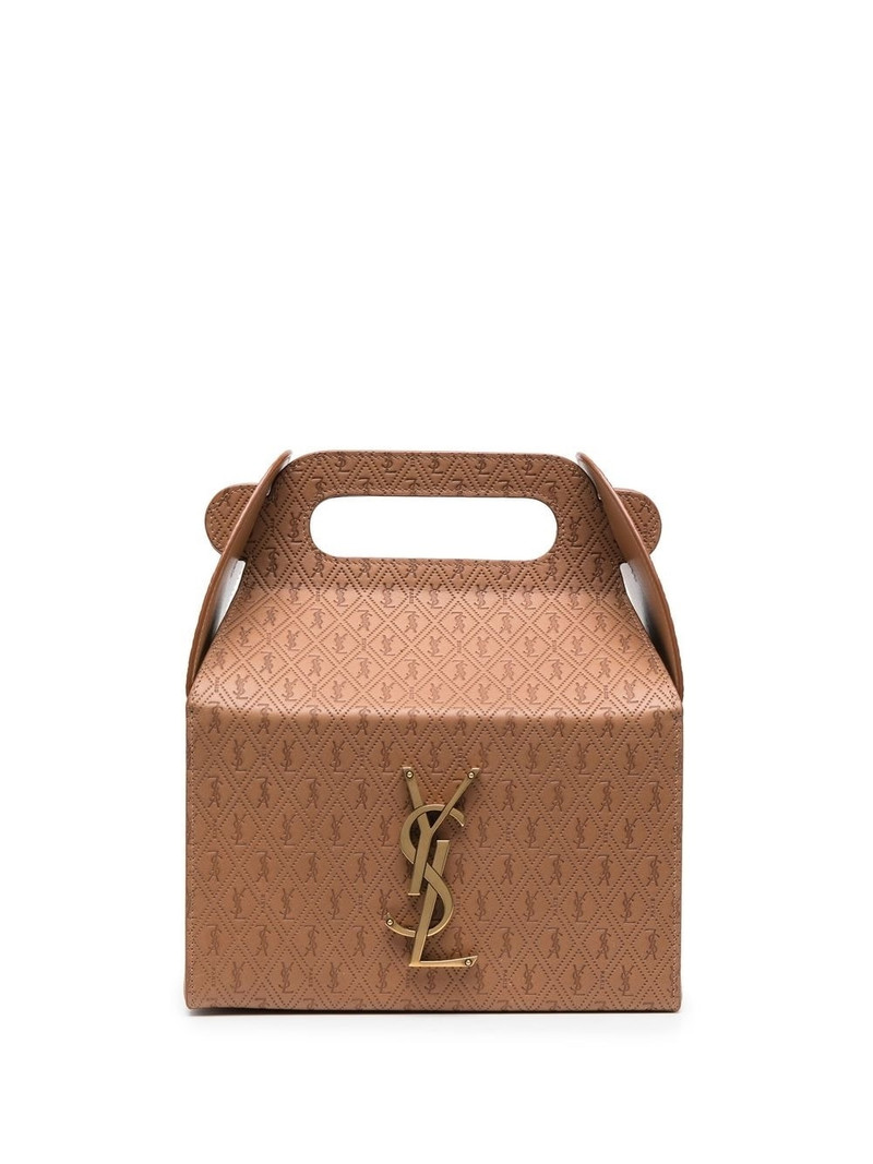 debossed-monogram leather tote bag 1