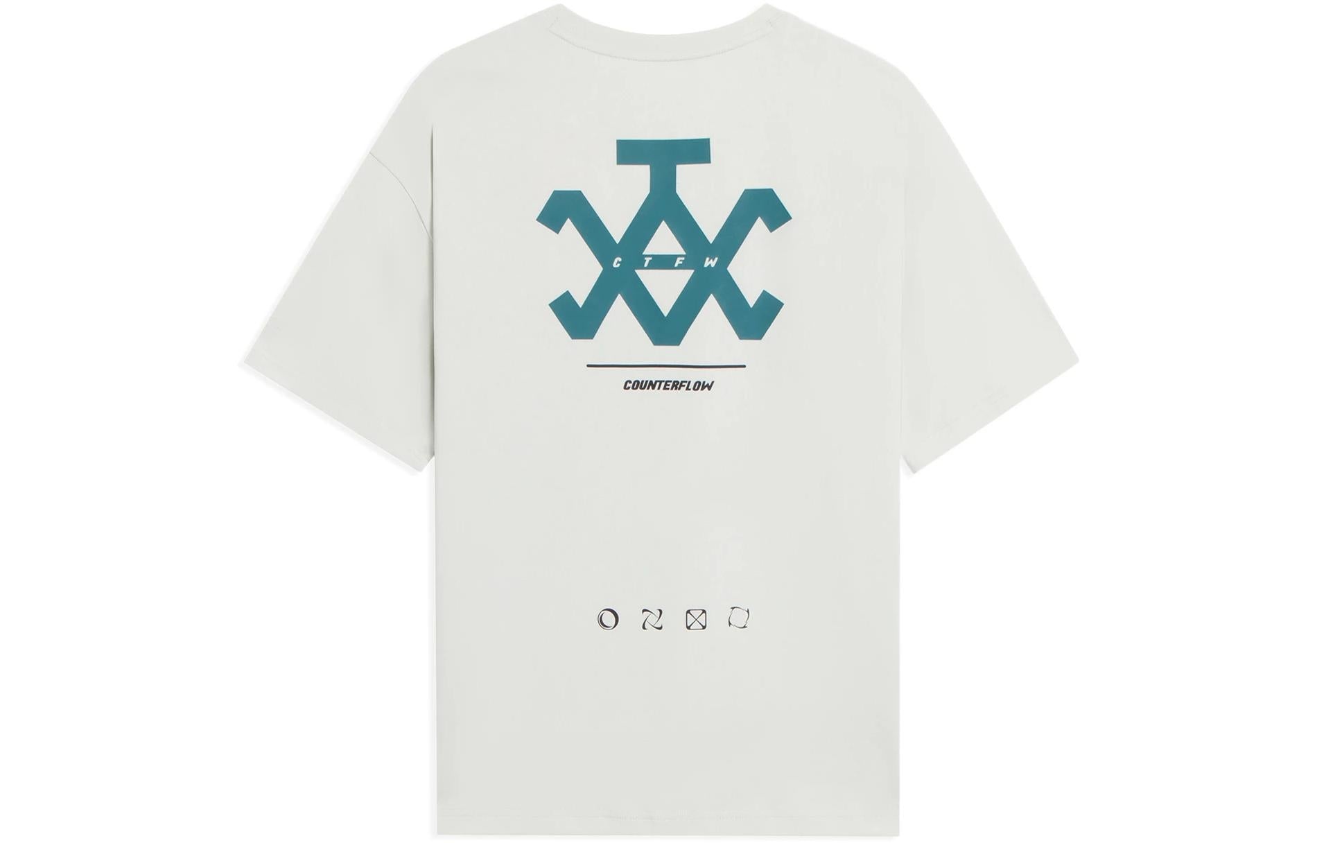 Li-Ning Counterflow Graphic T-shirt 'White Teal' AHSSB85-1 - 2