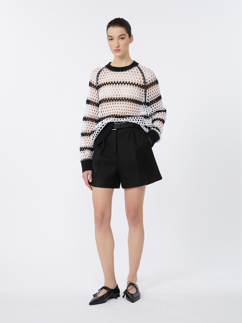 Max Mara FALENA Mesh-knit cotton sweater outlook