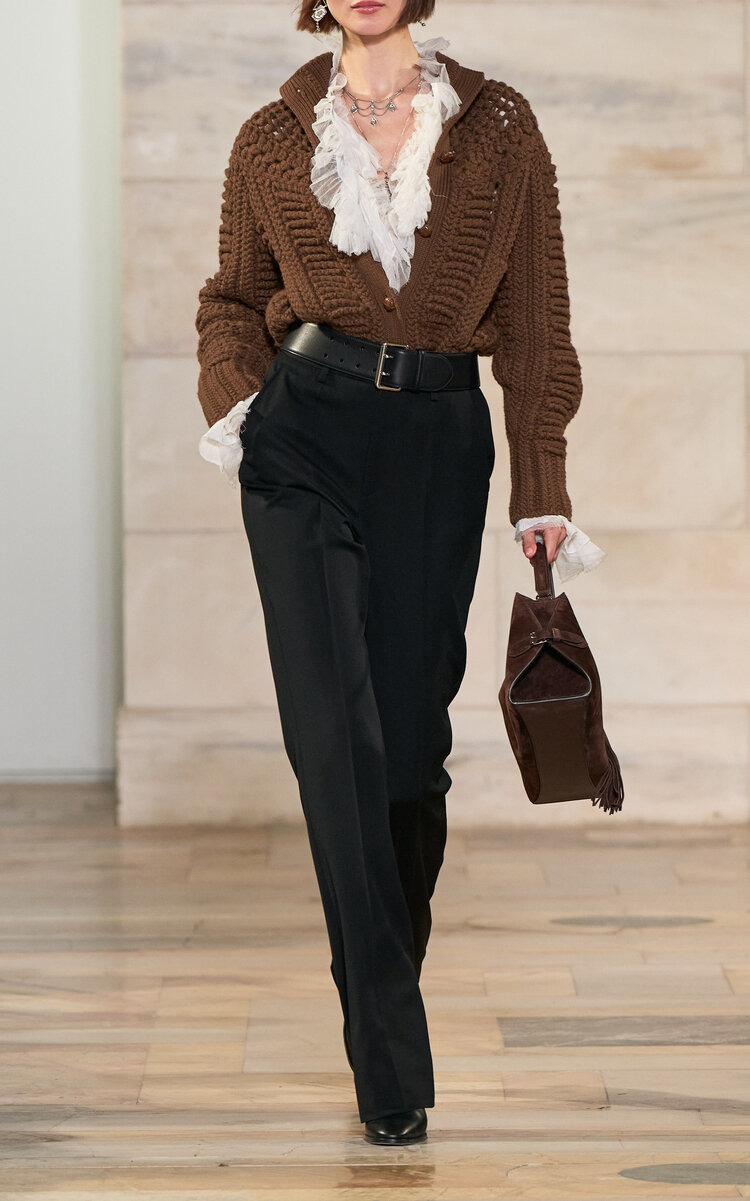 Chunky-Knit Cashmere Cardigan brown - 2