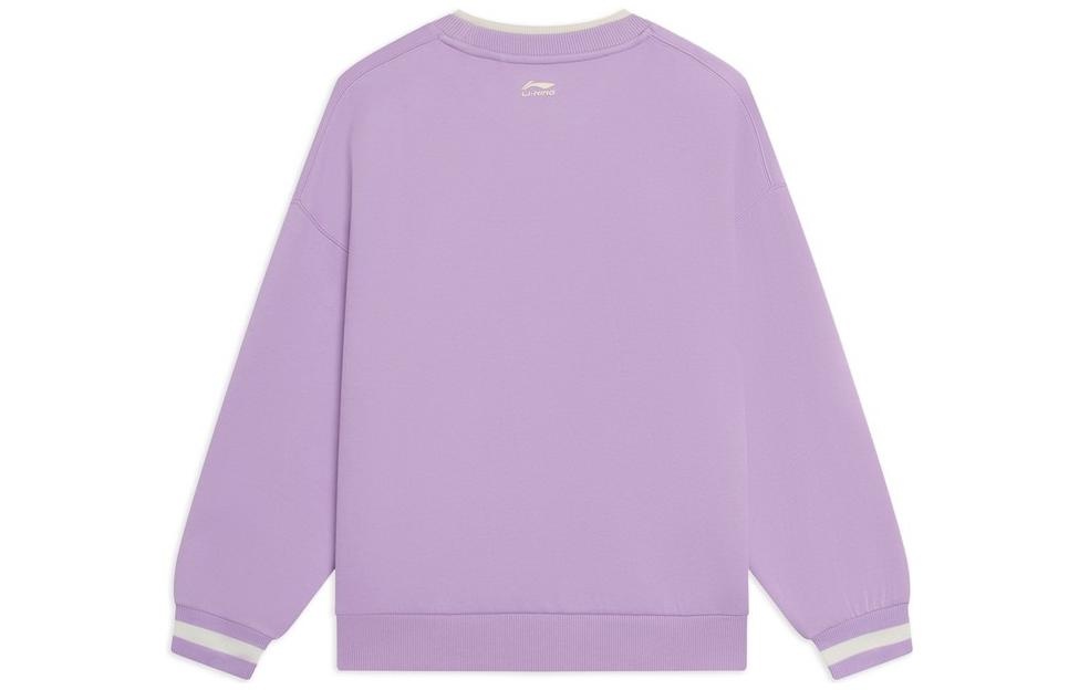 (WMNS) Li-Ning Floral Embroidered Logo Sweatshirt 'Purple' AWDS918-5 - 2