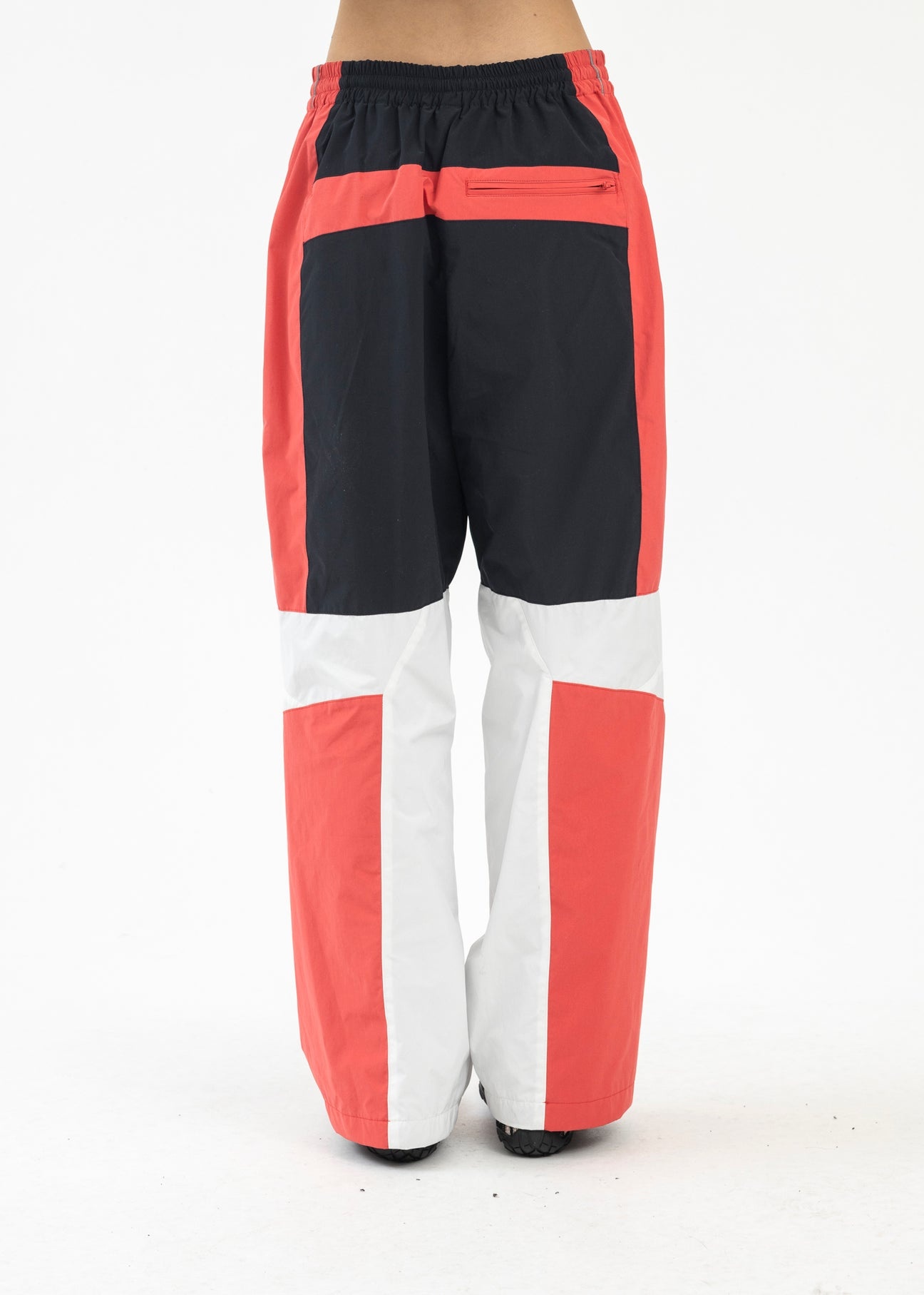 BLACK/RED A.I. PATCHES EMBRIDERY TRACK PANTS - 3