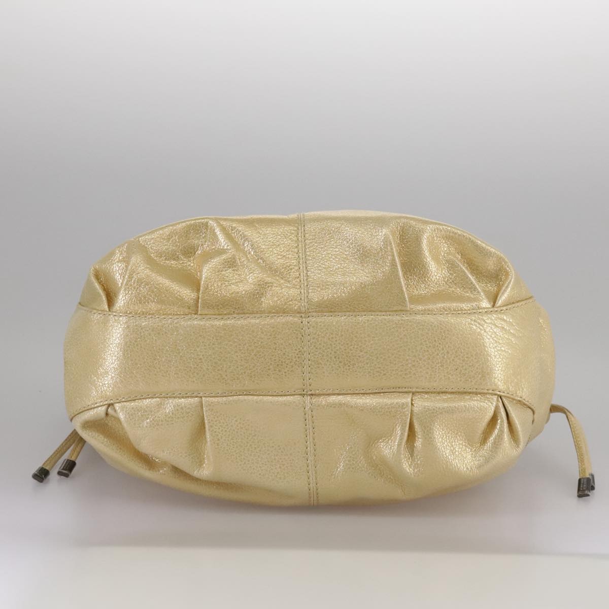 Burberry Hand Bag Leather Gold - 9