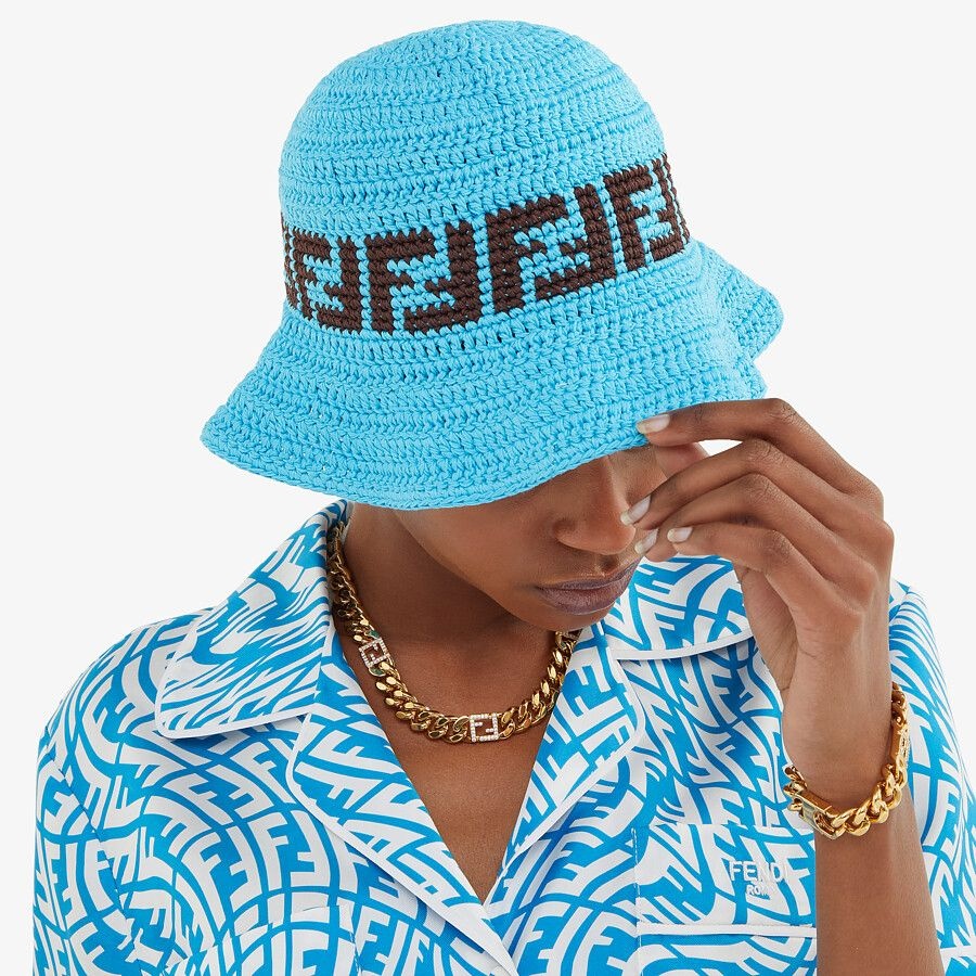 Light blue cotton hat - 3