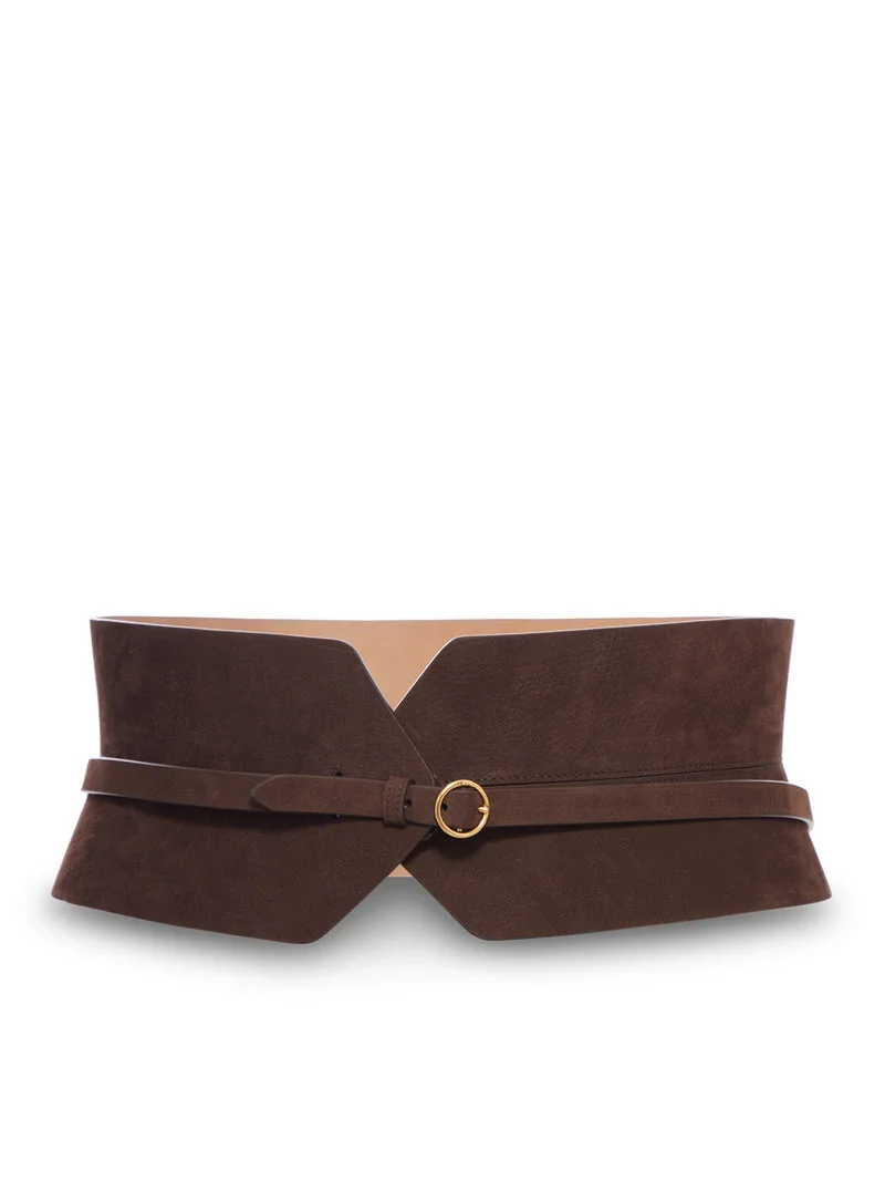 Alaia Women Wide Panel Leather Belt - 1