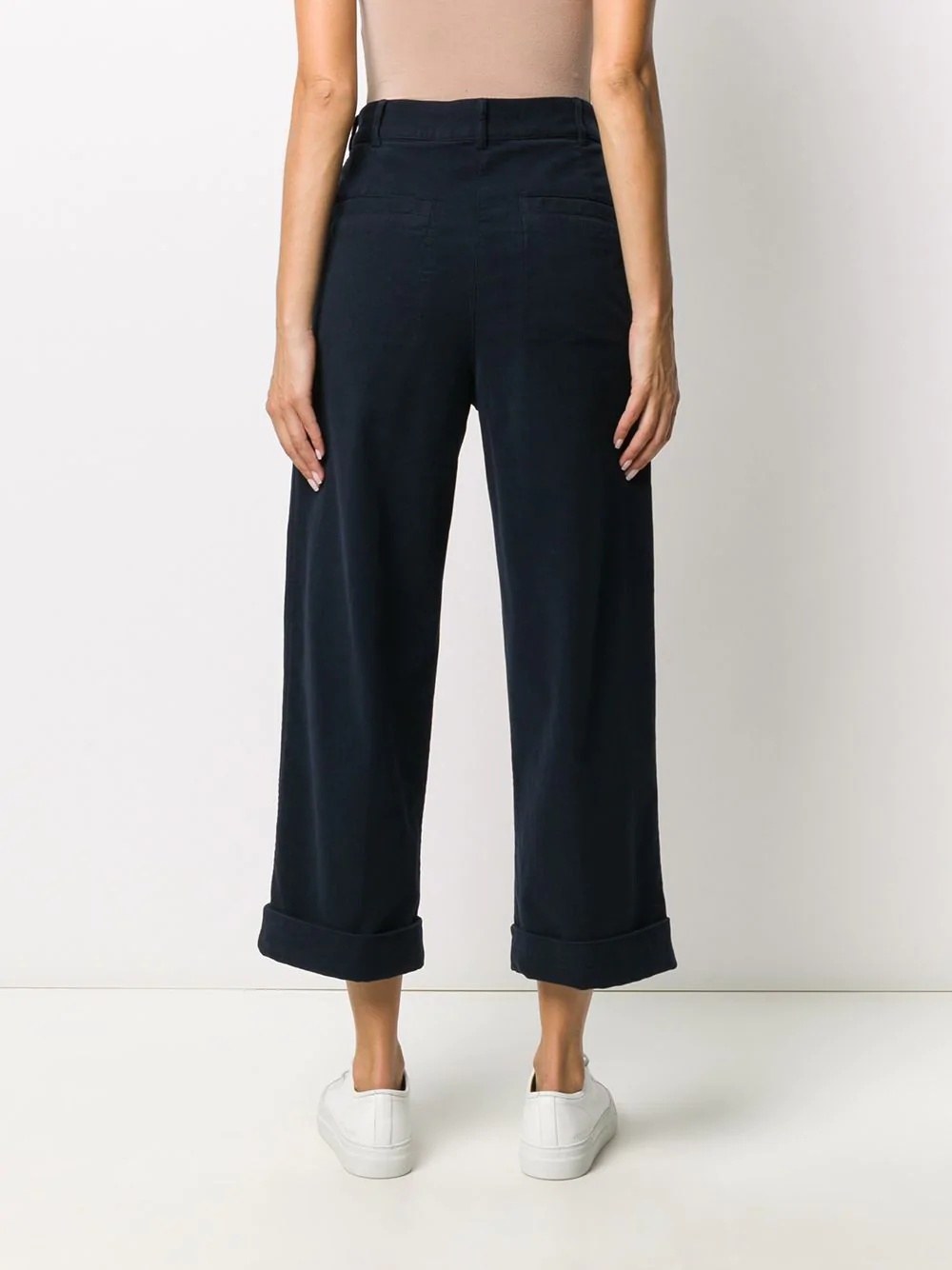 cropped wide leg trousers - 4