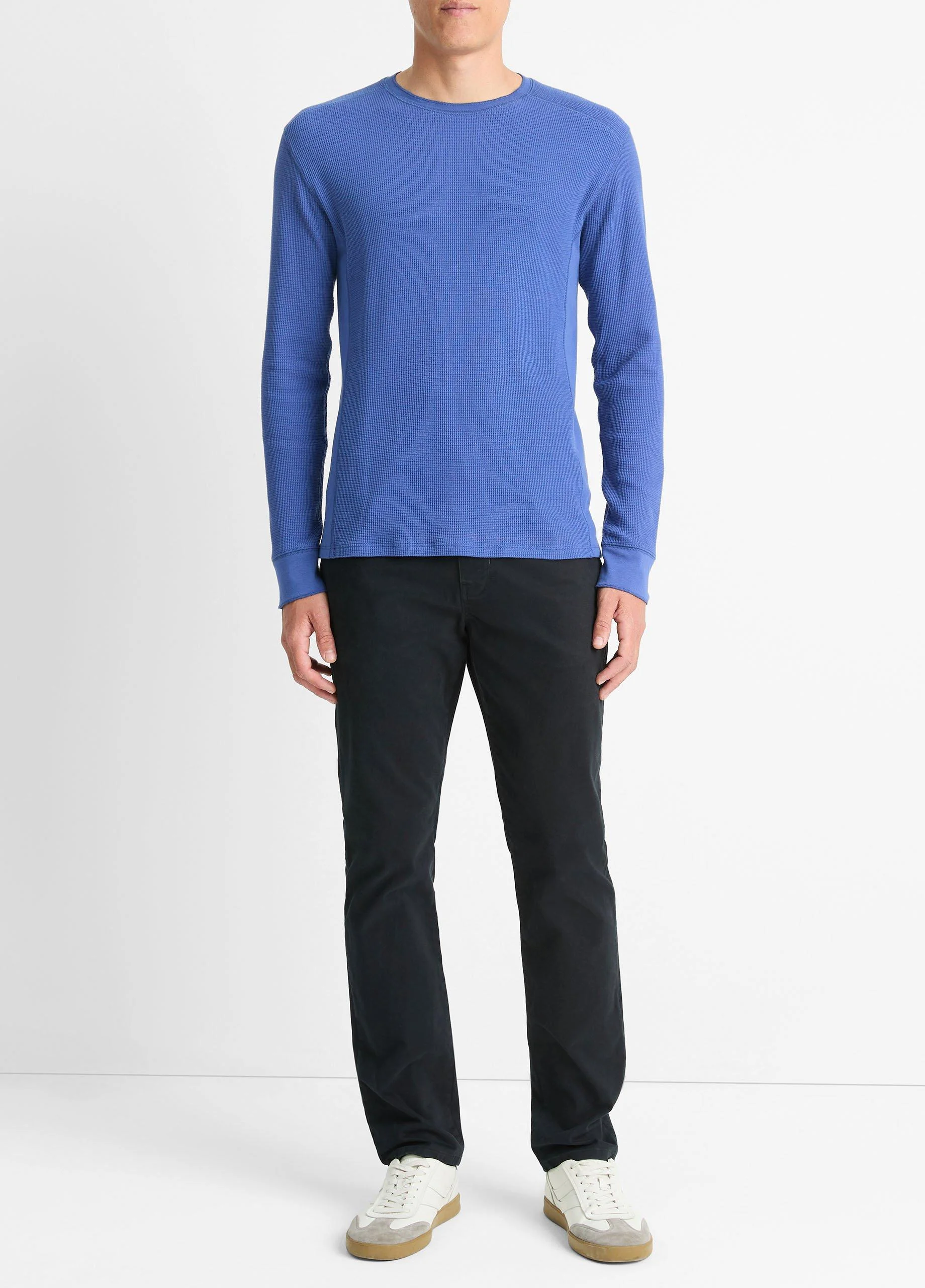 Pima Cotton-Blend Thermal Long-Sleeve T-Shirt - 1