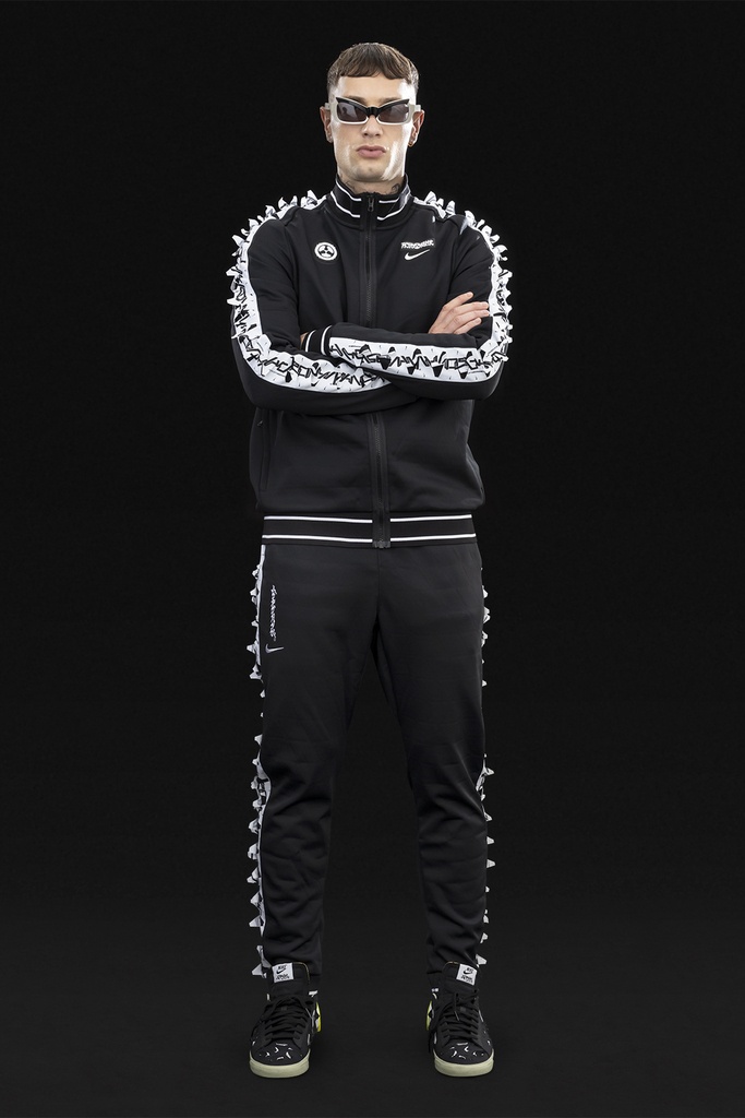 GGG-J1-010 Nike® Acronym® Track Jacket Knit BLACK/WHITE ] with GGG-P1-010 - 9