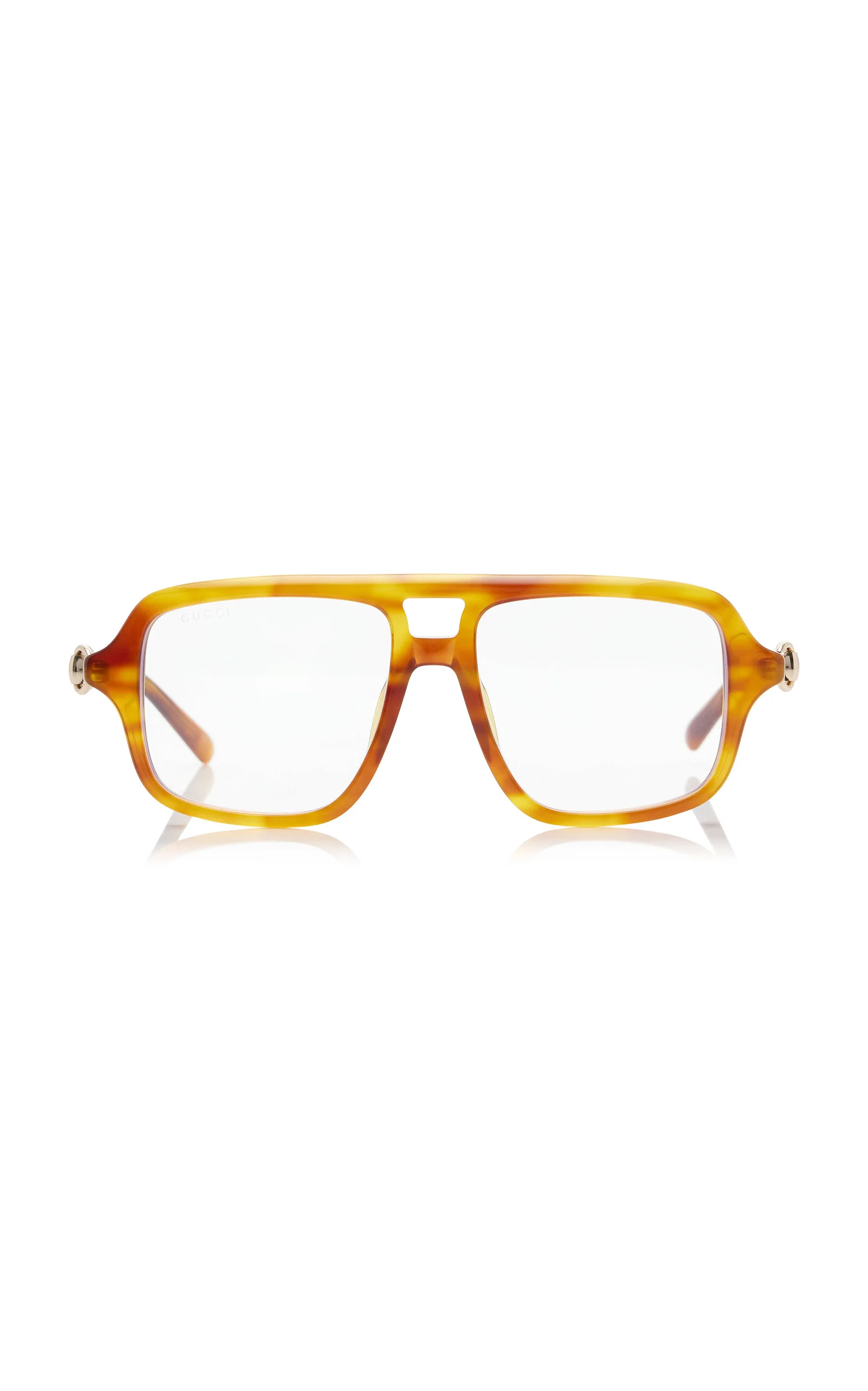 Square-Frame Acetate Glasses brown - 1