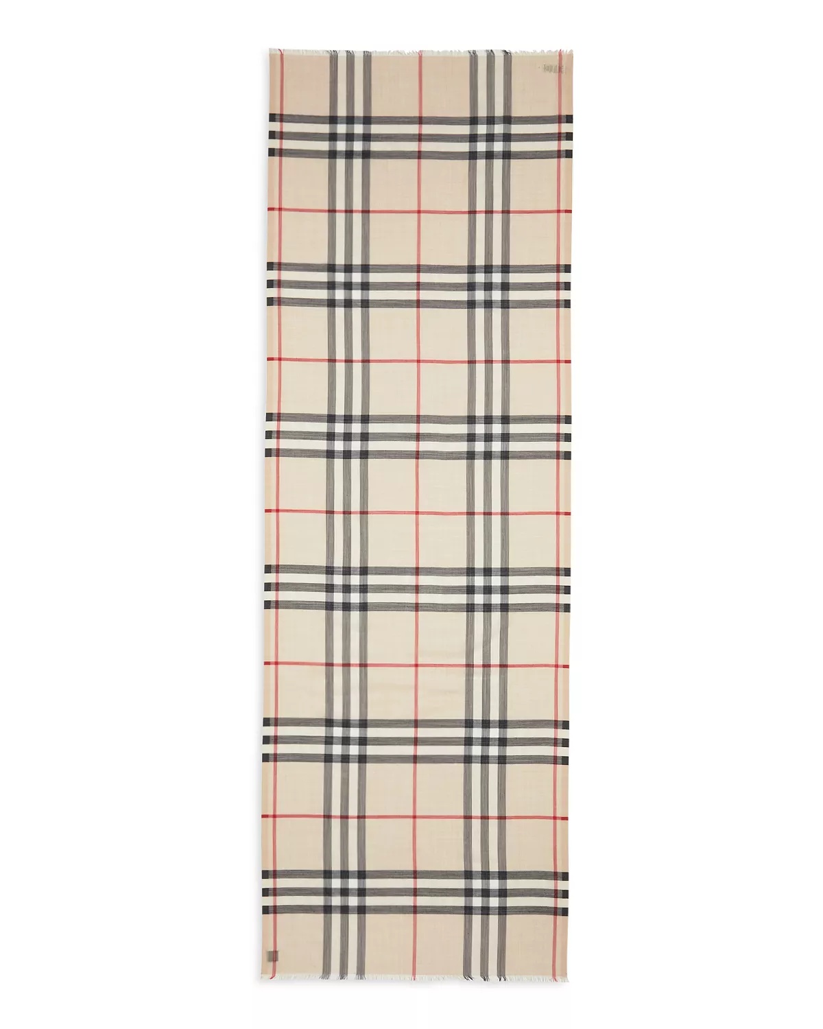 Lightweight Giant Check Wool & Silk Scarf - 5