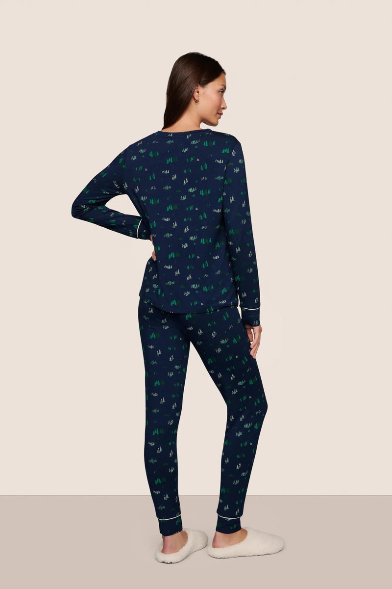 eberjey Gisele Printed TENCEL™ Modal Crewneck PJ Set outlook