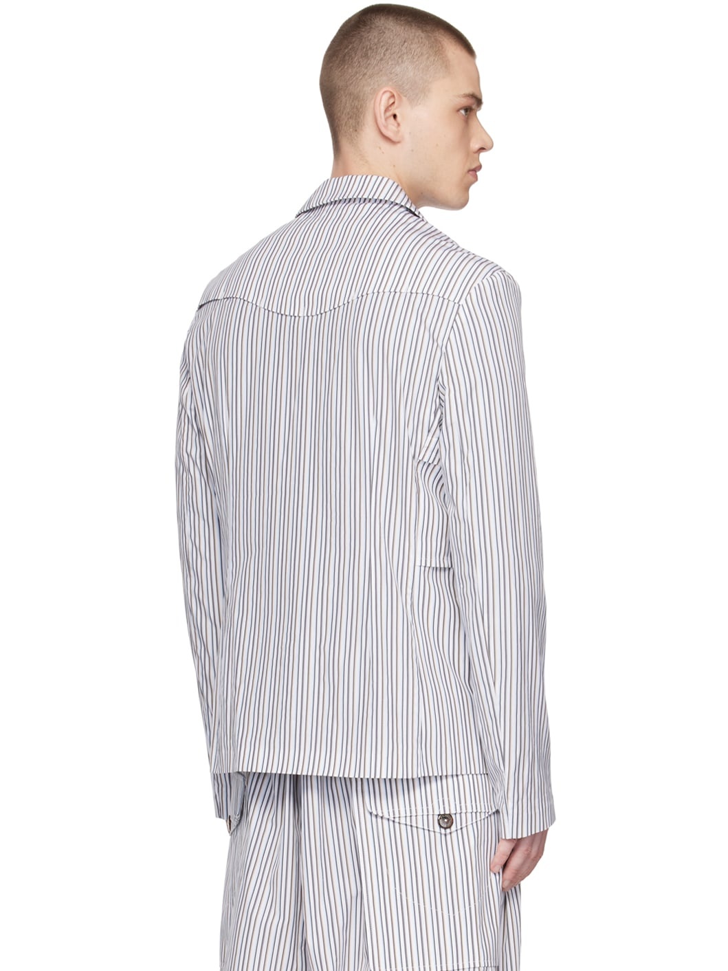 White Ria Ventilation Blazer - 3