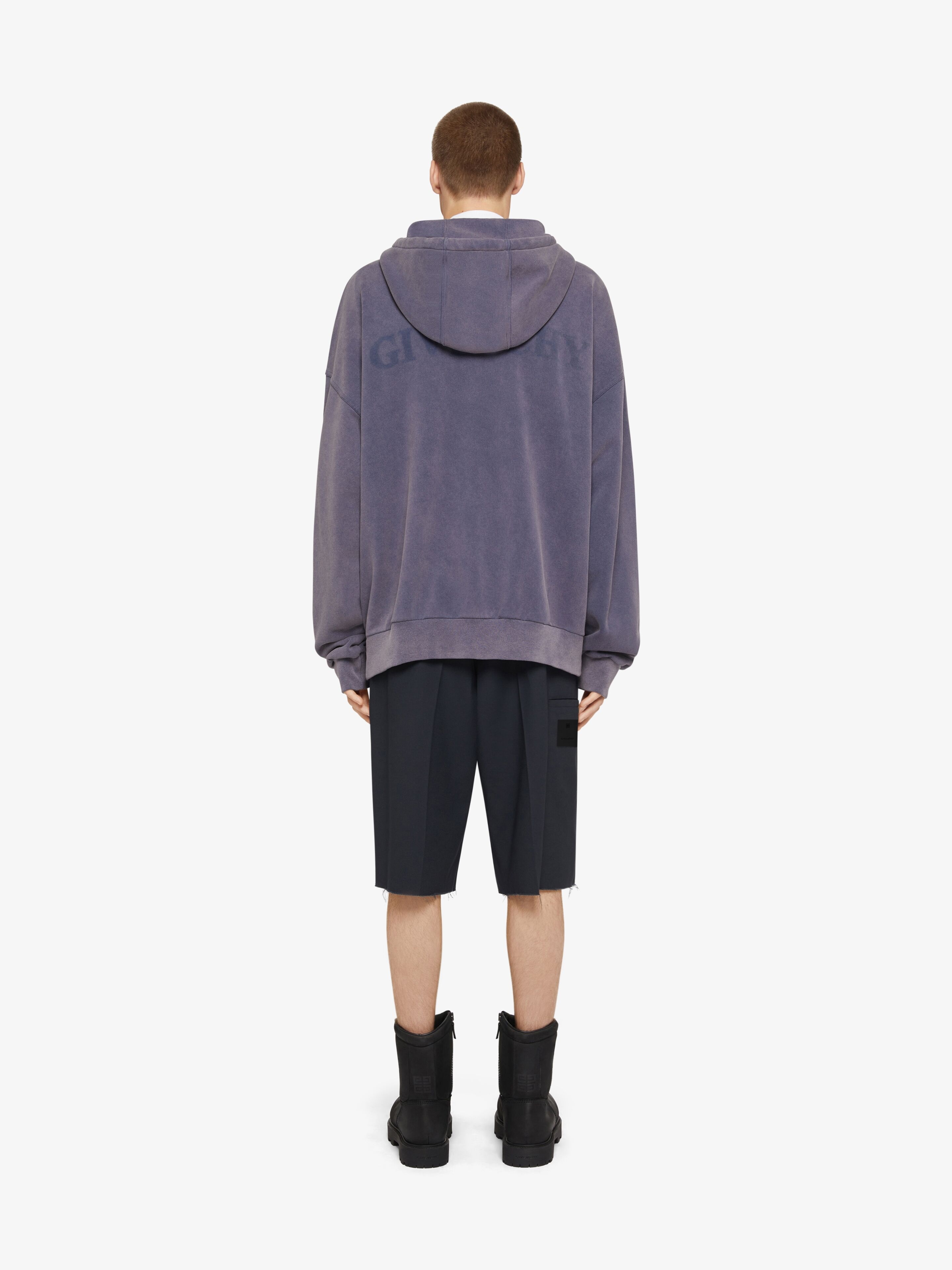 GIVENCHY SHADOW OVERSIZED HOODIE IN FLEECE - 4