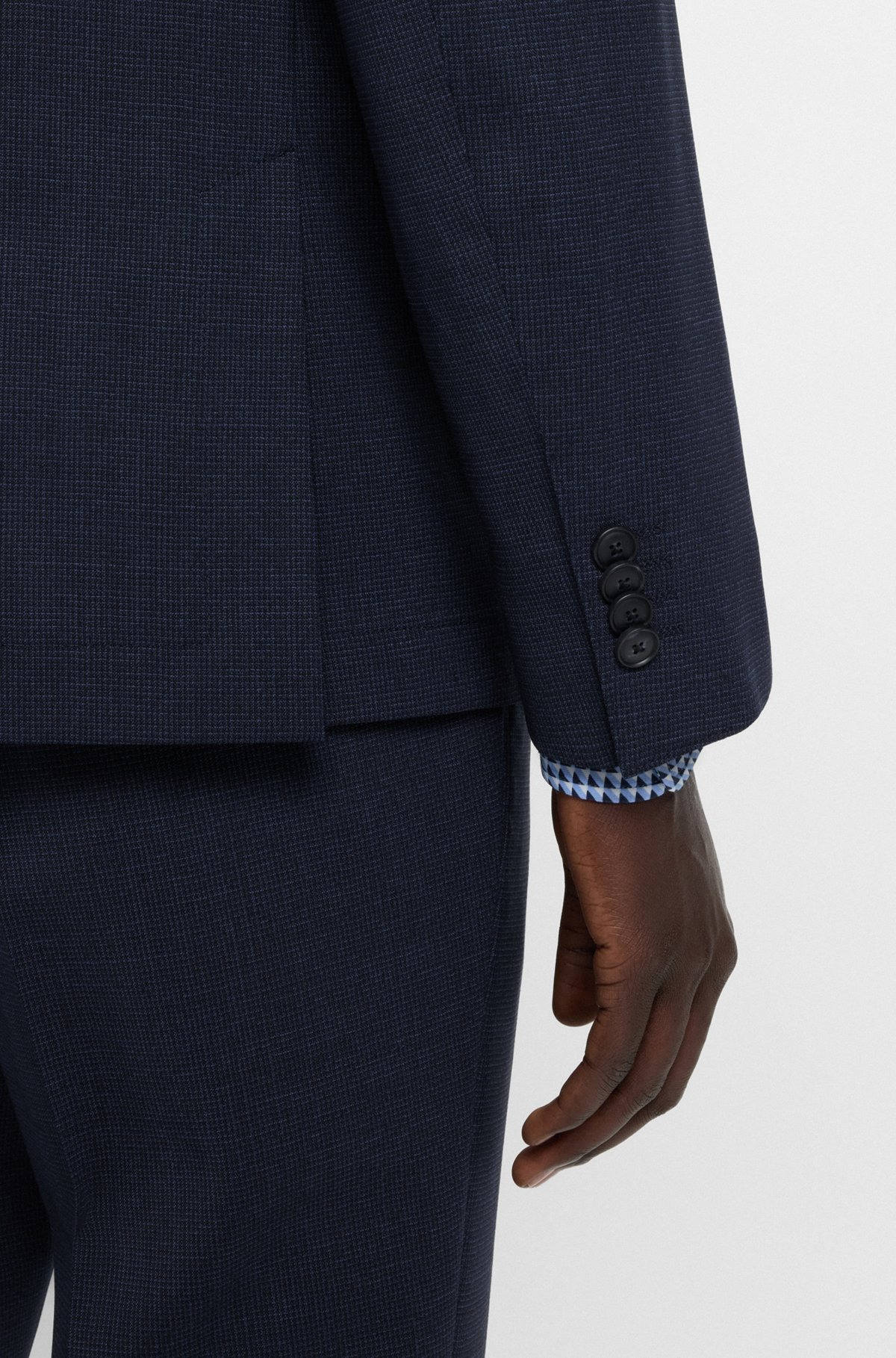 SLIM-FIT SUIT IN PATTERNED STRETCH WOOL - 5