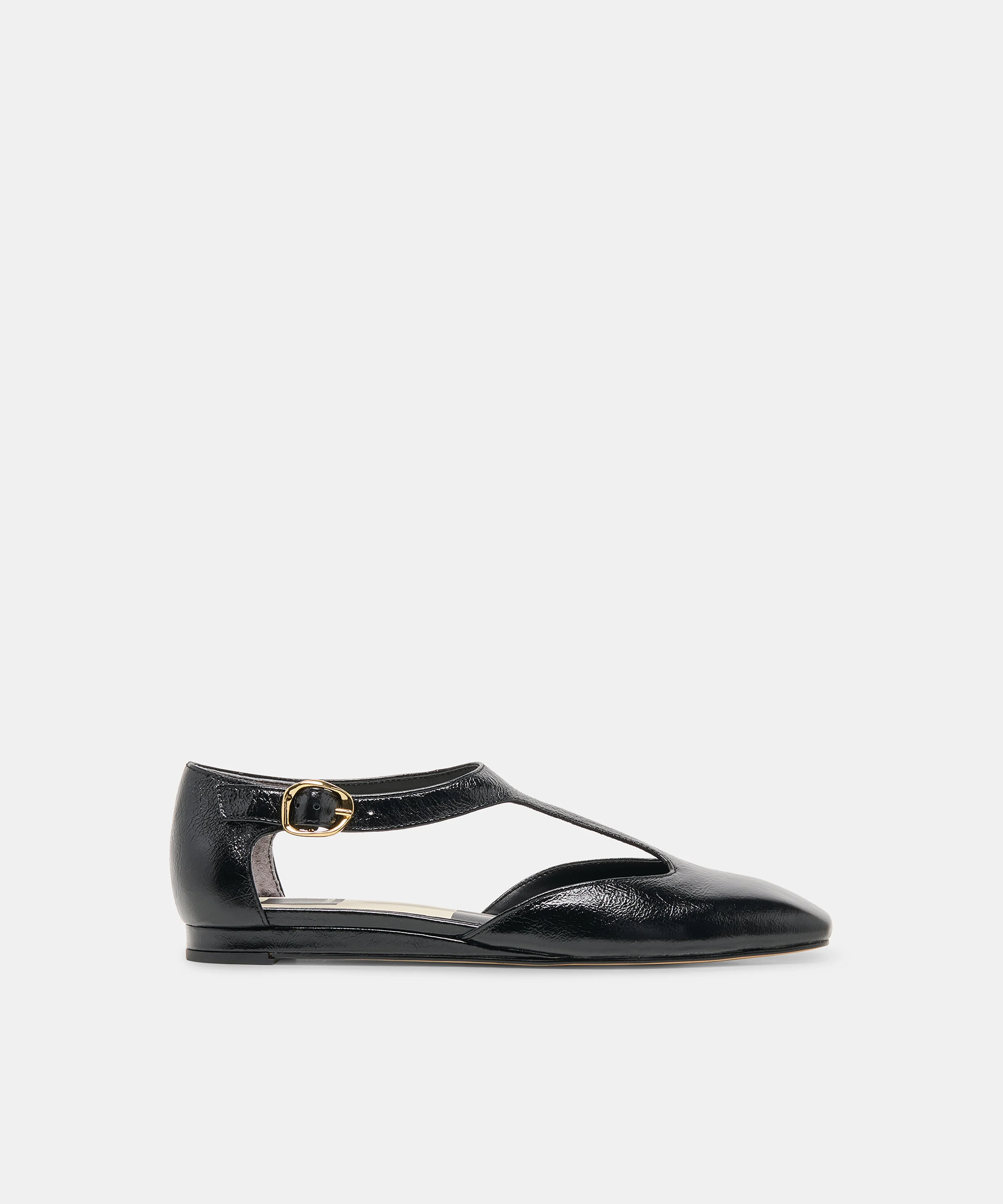 MARCY FLATS BLACK LEATHER - 1