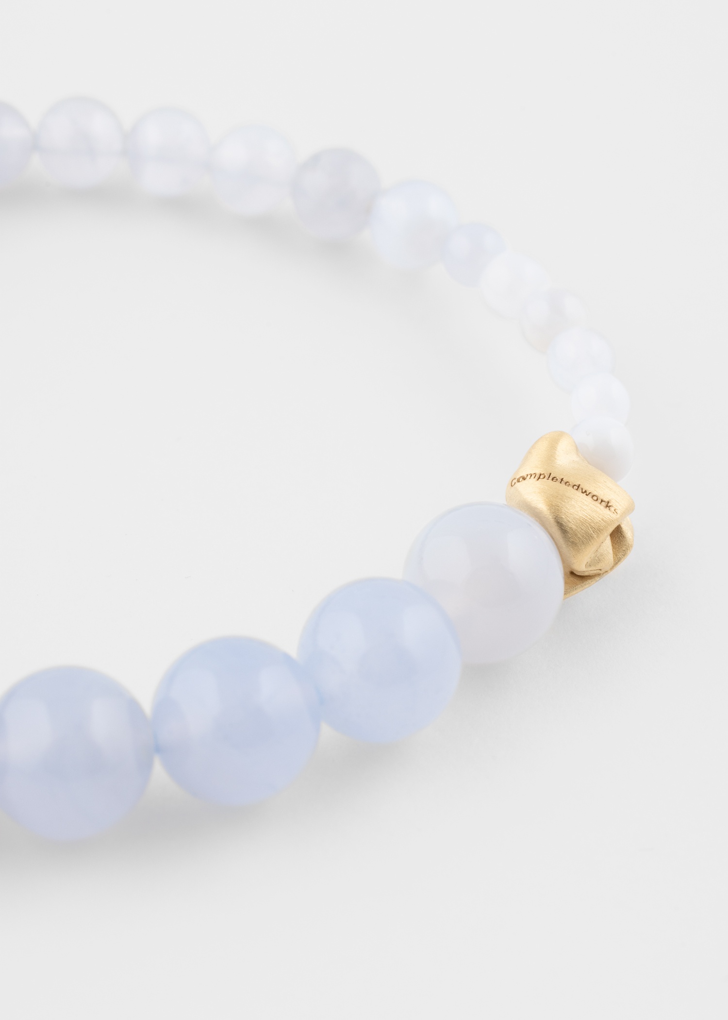 Men's Blue Lace Agate & Gold Vermeil Bracelet by Completedworks - 2
