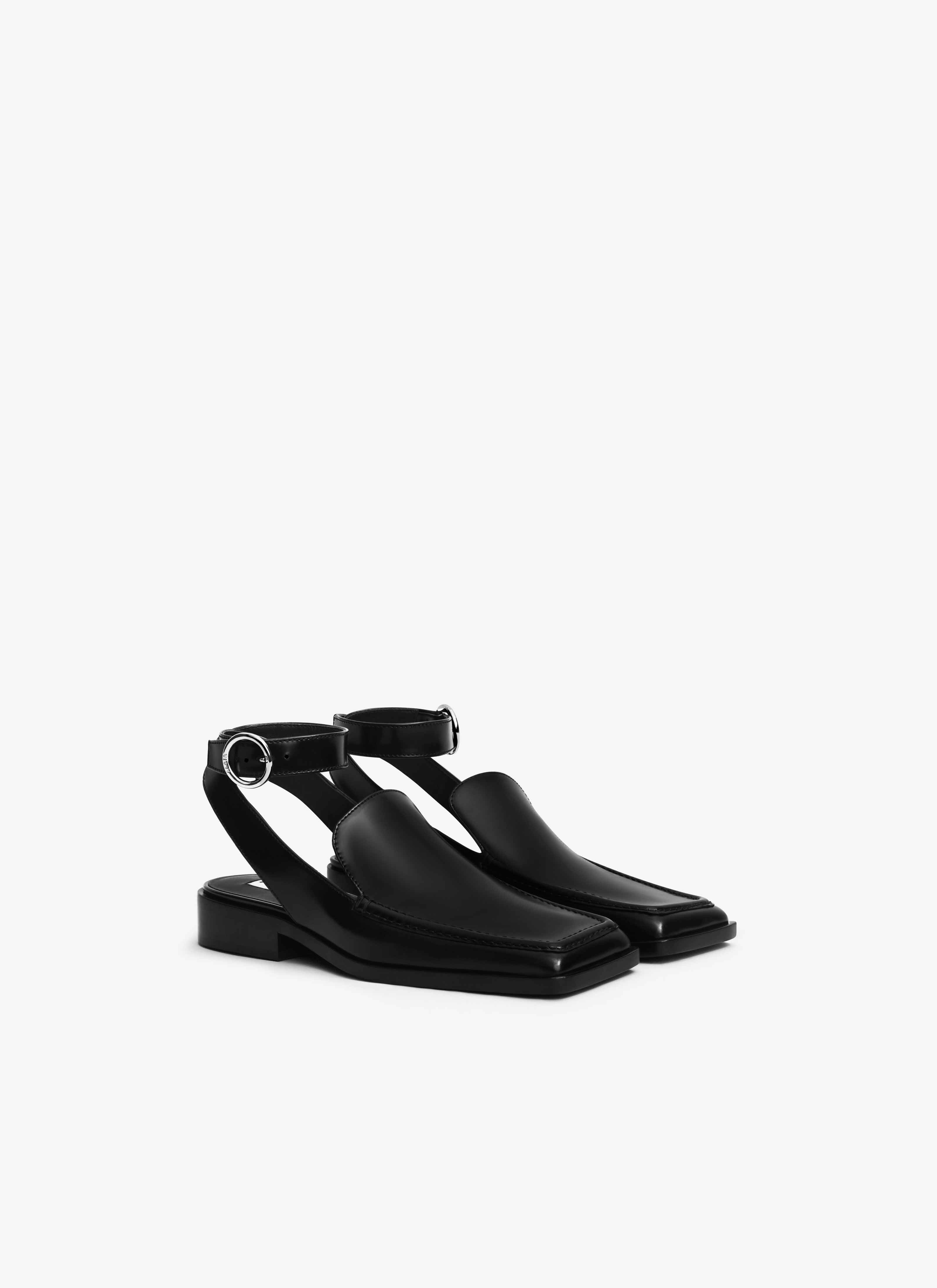 SQUARE LOAFER SANDALS IN CALFSKIN - 3