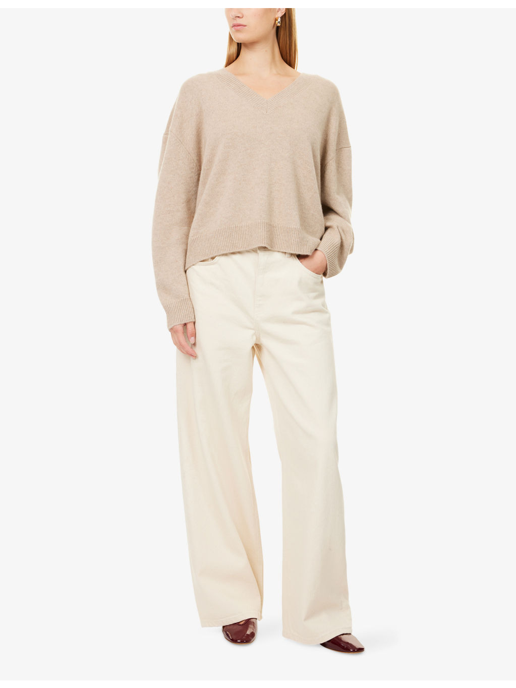 Lee V-Neck Cashmere Jumper - 2