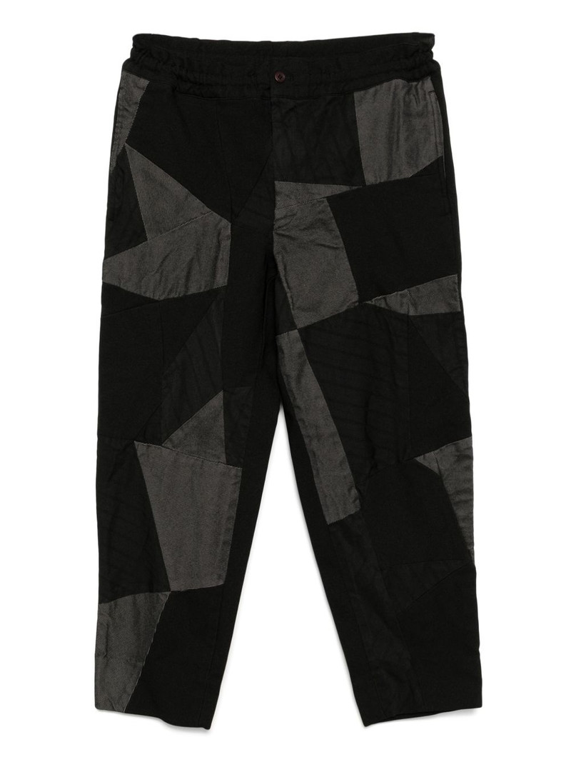 Gabardine patchwork pants 1