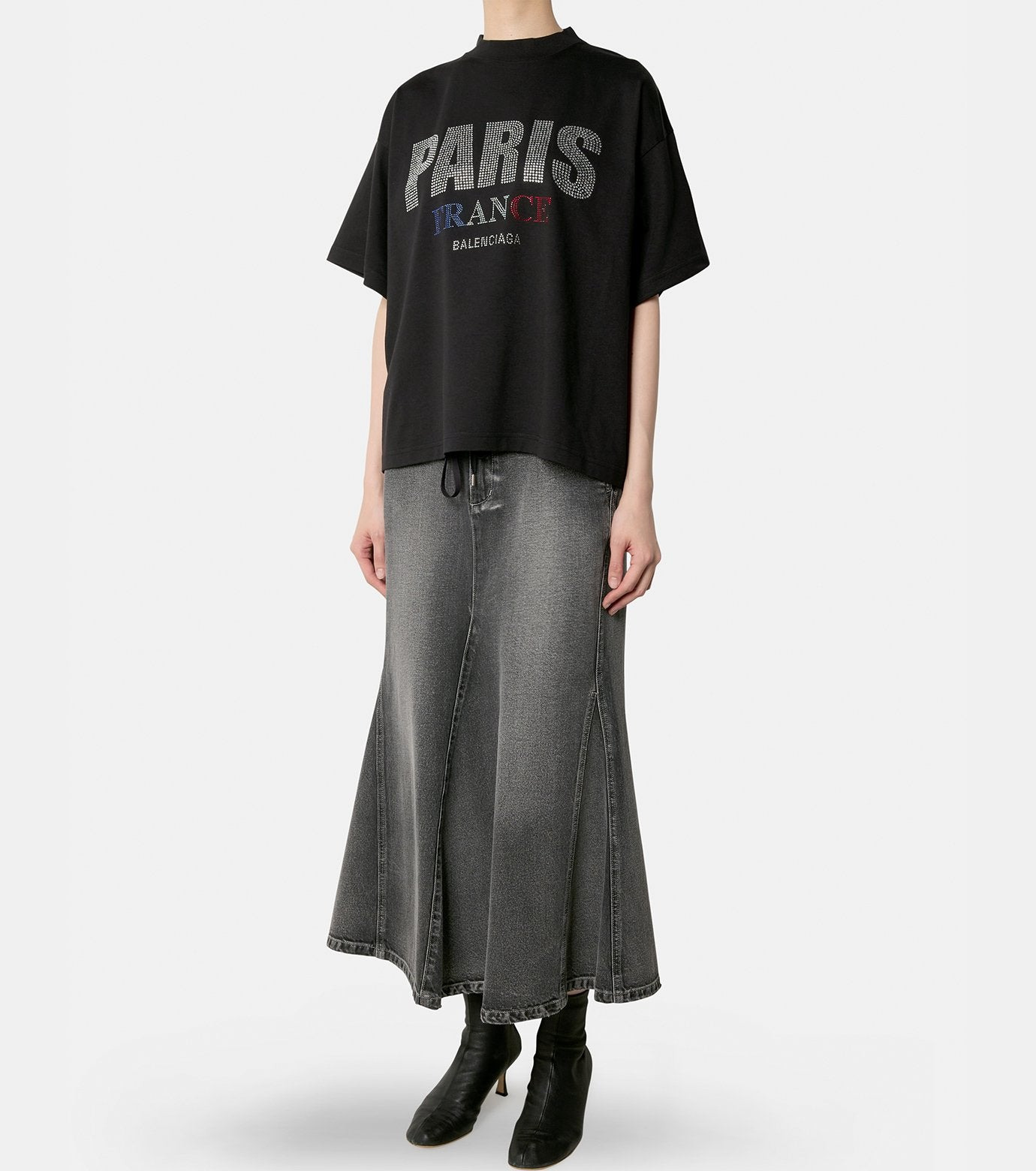 Paris Strass SS Cropped T-Shirt - 4