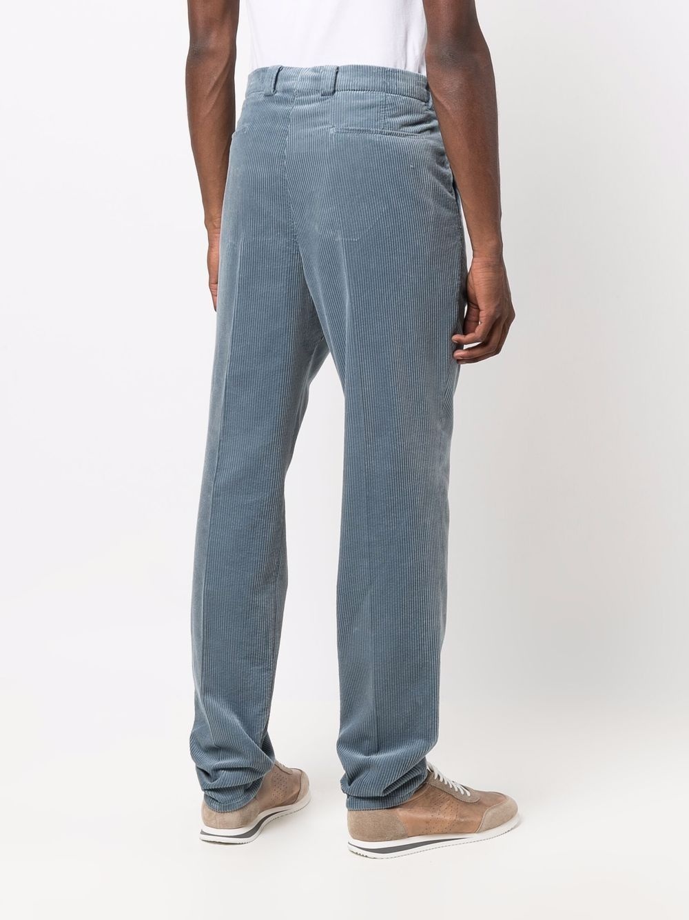 slim-cut corduroy trousers - 4