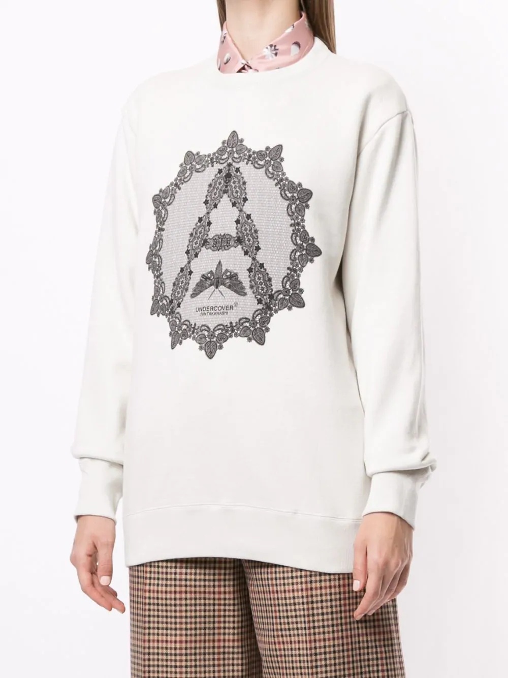 lace print jumper - 3