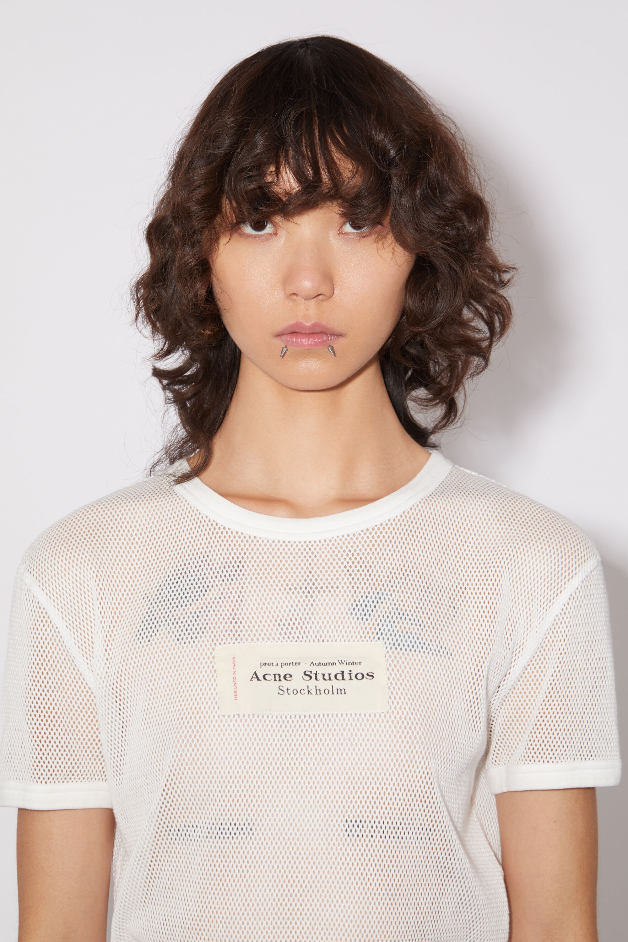 Logo mesh t-shirt - White - 4