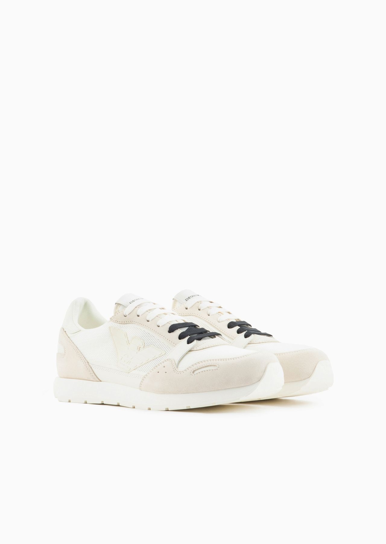 Mesh sneakers with suede details and eagle patch - 3