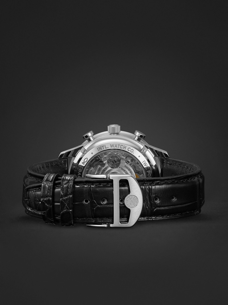 Portugieser 자동 크로노그래프 41mm 스테인레스 스틸 및 Alligator 시계, Ref. No. IW371606 7