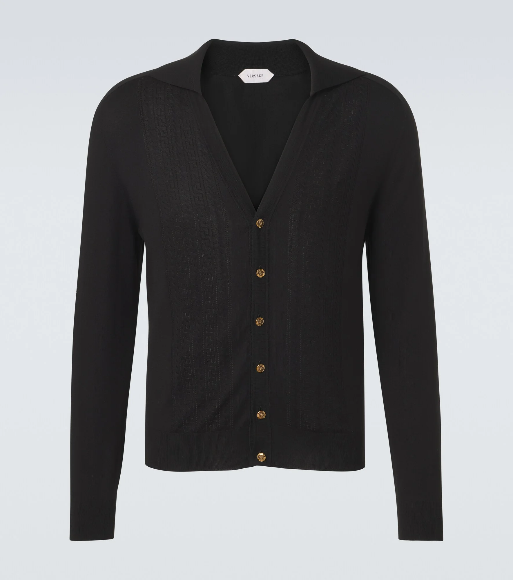 Greca silk and cotton cardigan - 1