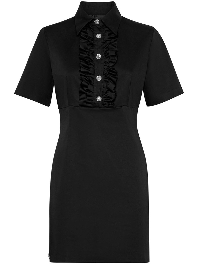 ruffle-trim short-sleeve minidress 1