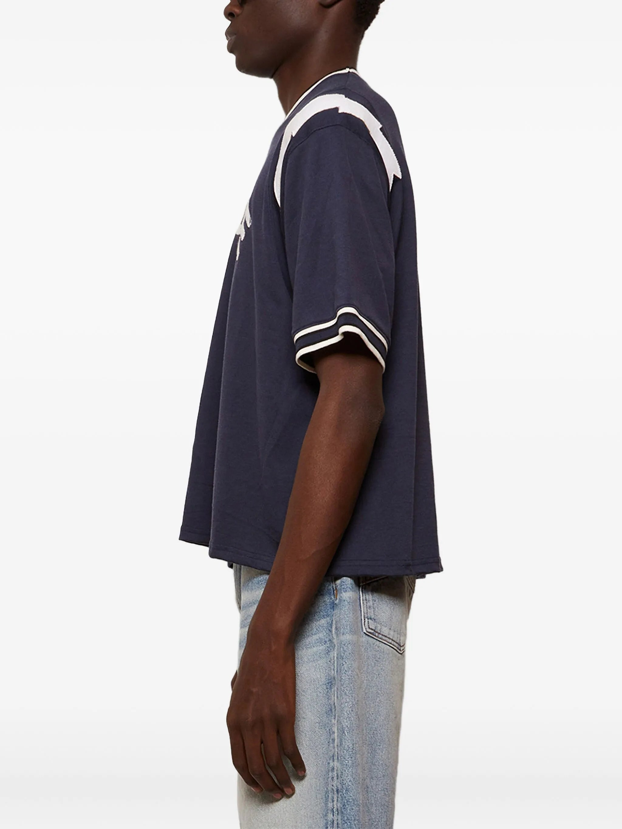 logo-detail baseball T-shirt - 4