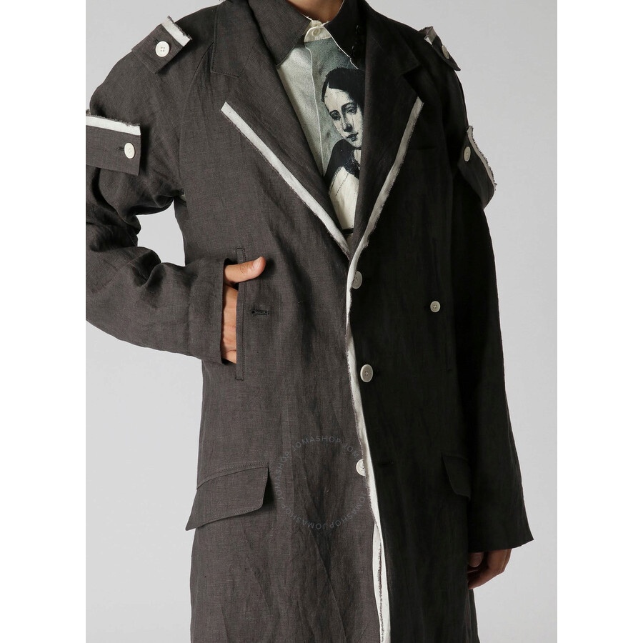 Yohji Yamamoto Hemp Cloth K-Shoulder Epaulet Long J - 5