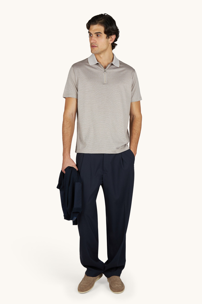 Paul & Shark SILK AND COTTON ZIP POLO outlook