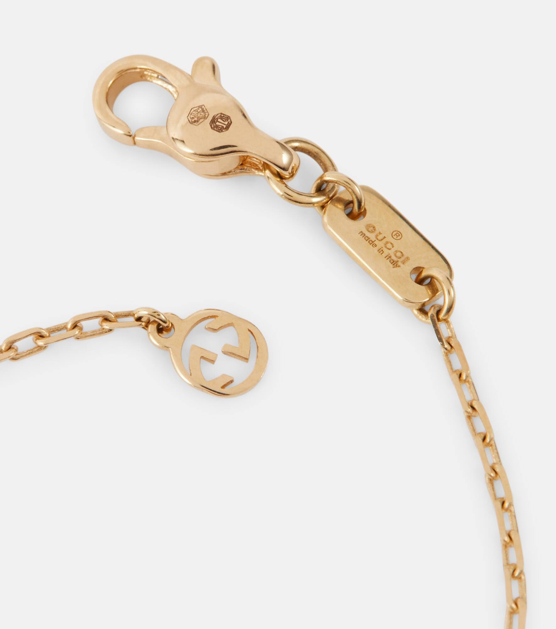Interlocking G 18kt gold necklace with diamonds - 2