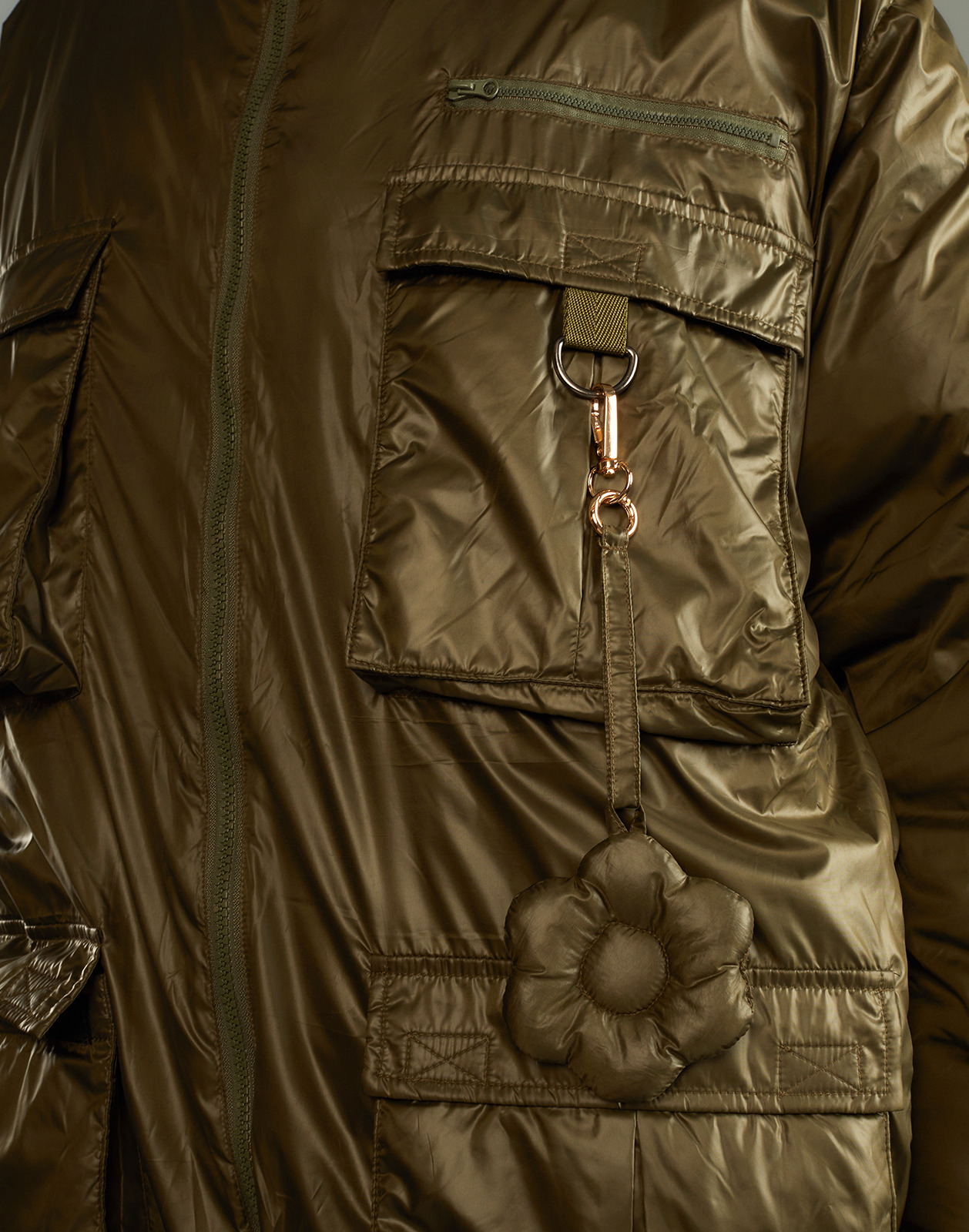 Cargo Pocket Puffer Coat - 12