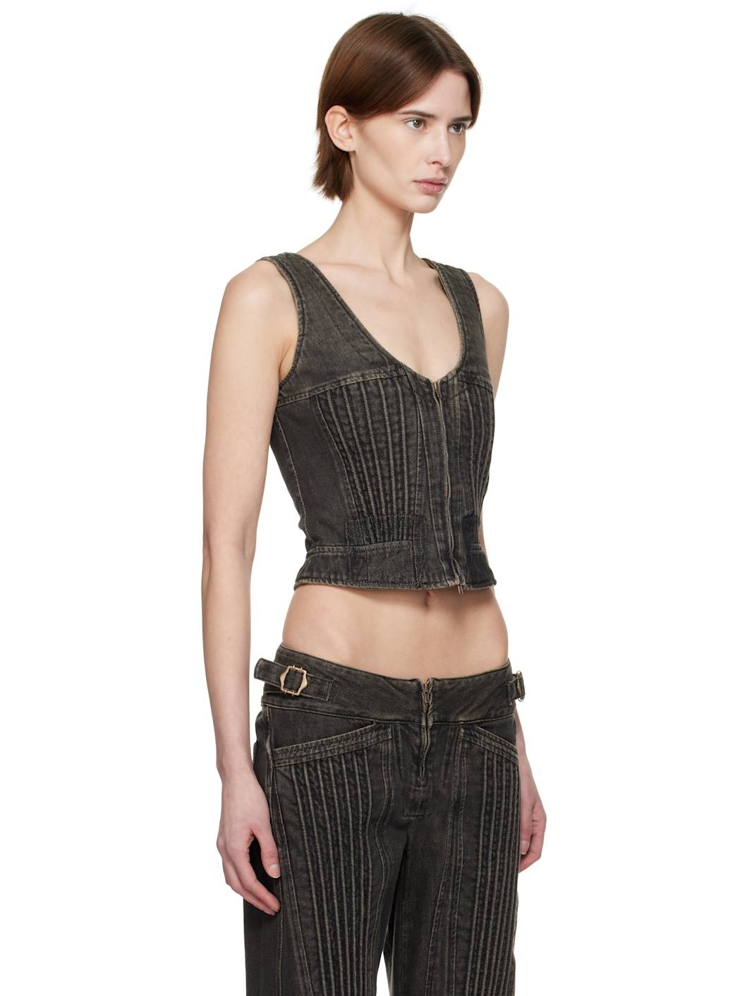 Black Corded Corset - 2