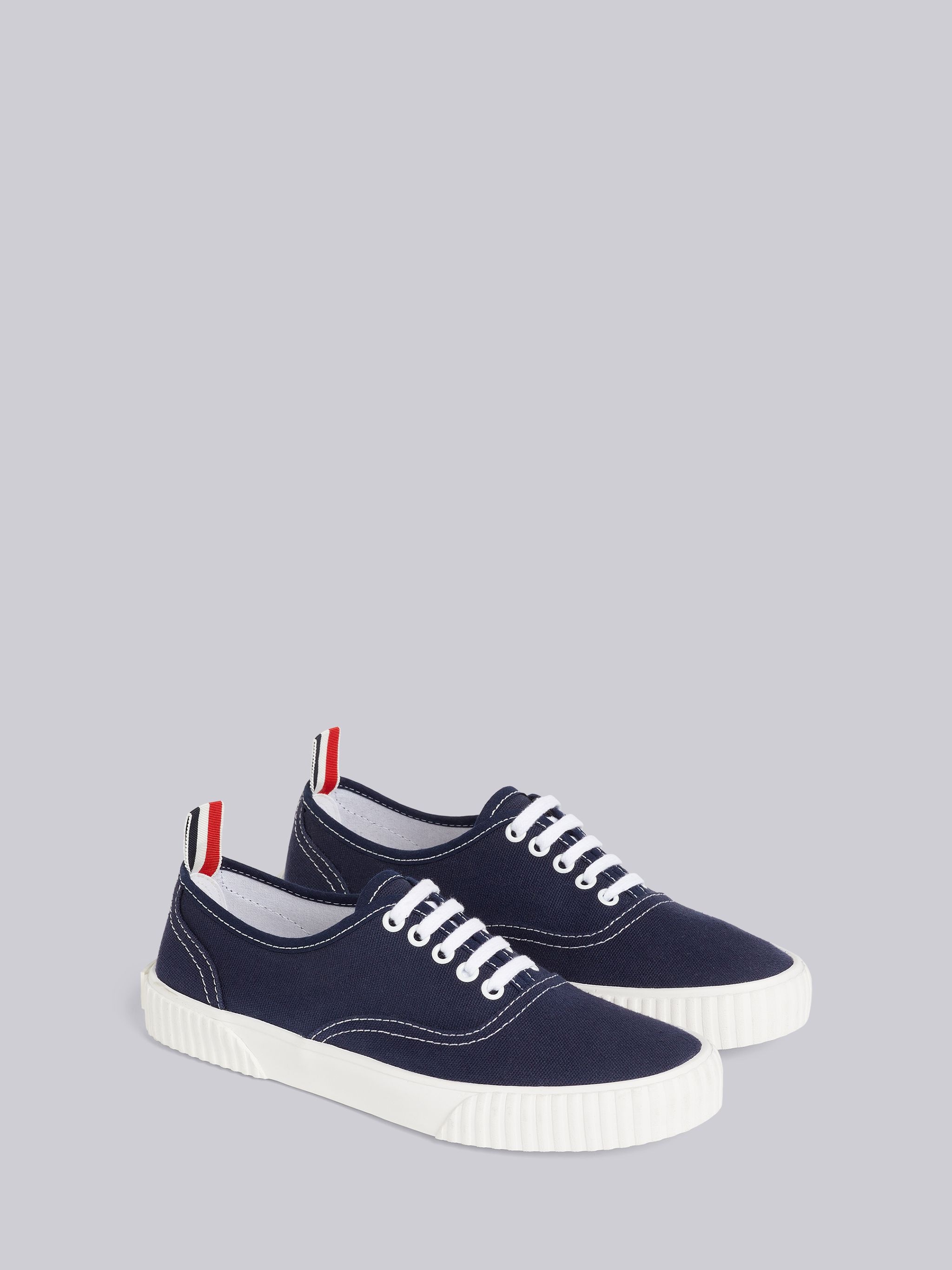 Navy Cotton Canvas Heritage Sneaker - 3