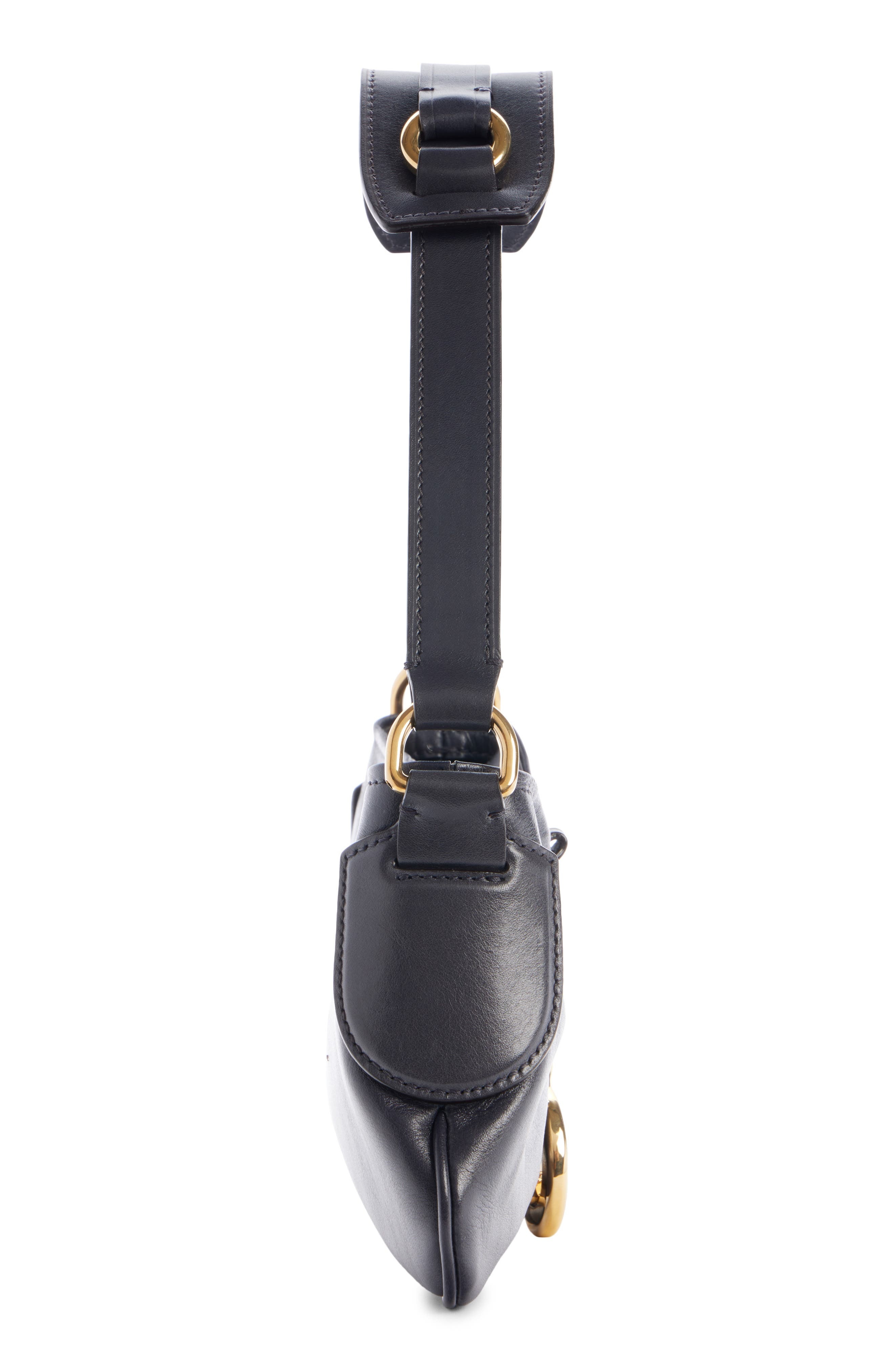 Chloé Kerala 25 Leather Shoulder Bag in 44C Black Navy at Nordstrom - 4