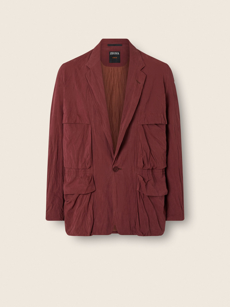 ZEGNA DARK BURGUNDY COTTON JACKET outlook