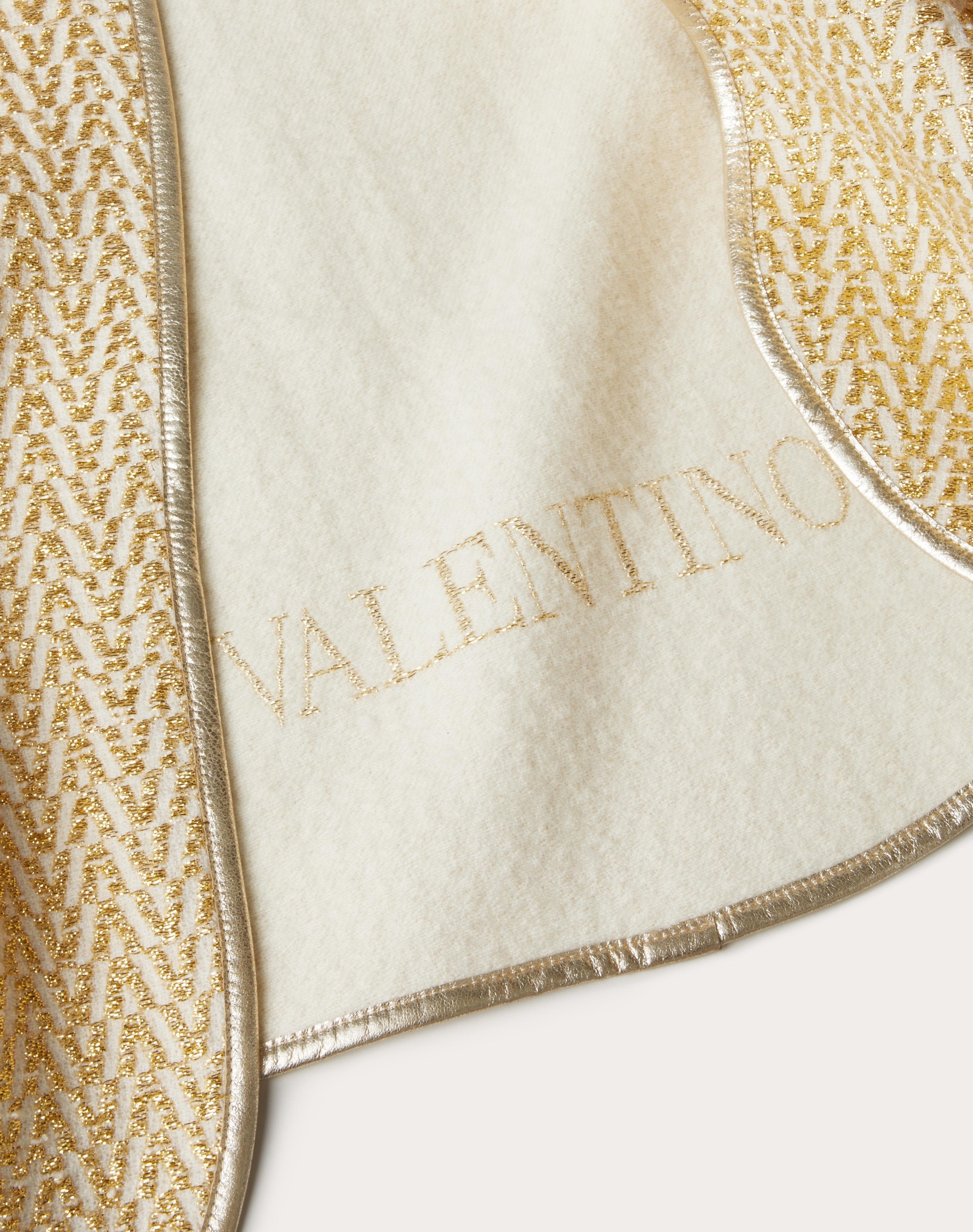 OPTICAL VALENTINO PONCHO IN WOOL AND LUREX BLEND 3