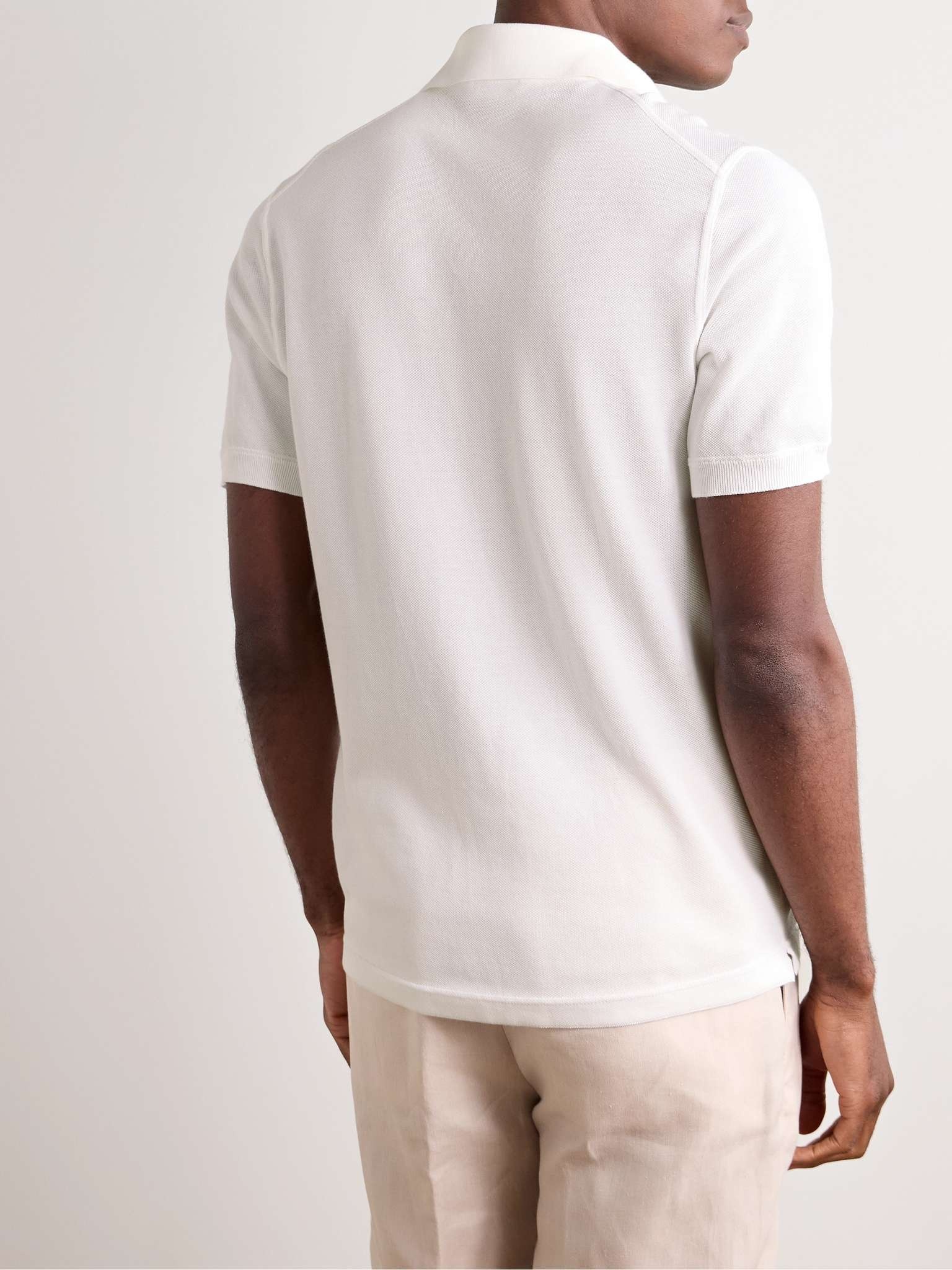 Slim-Fit Cotton-Piqué Polo Shirt - 4
