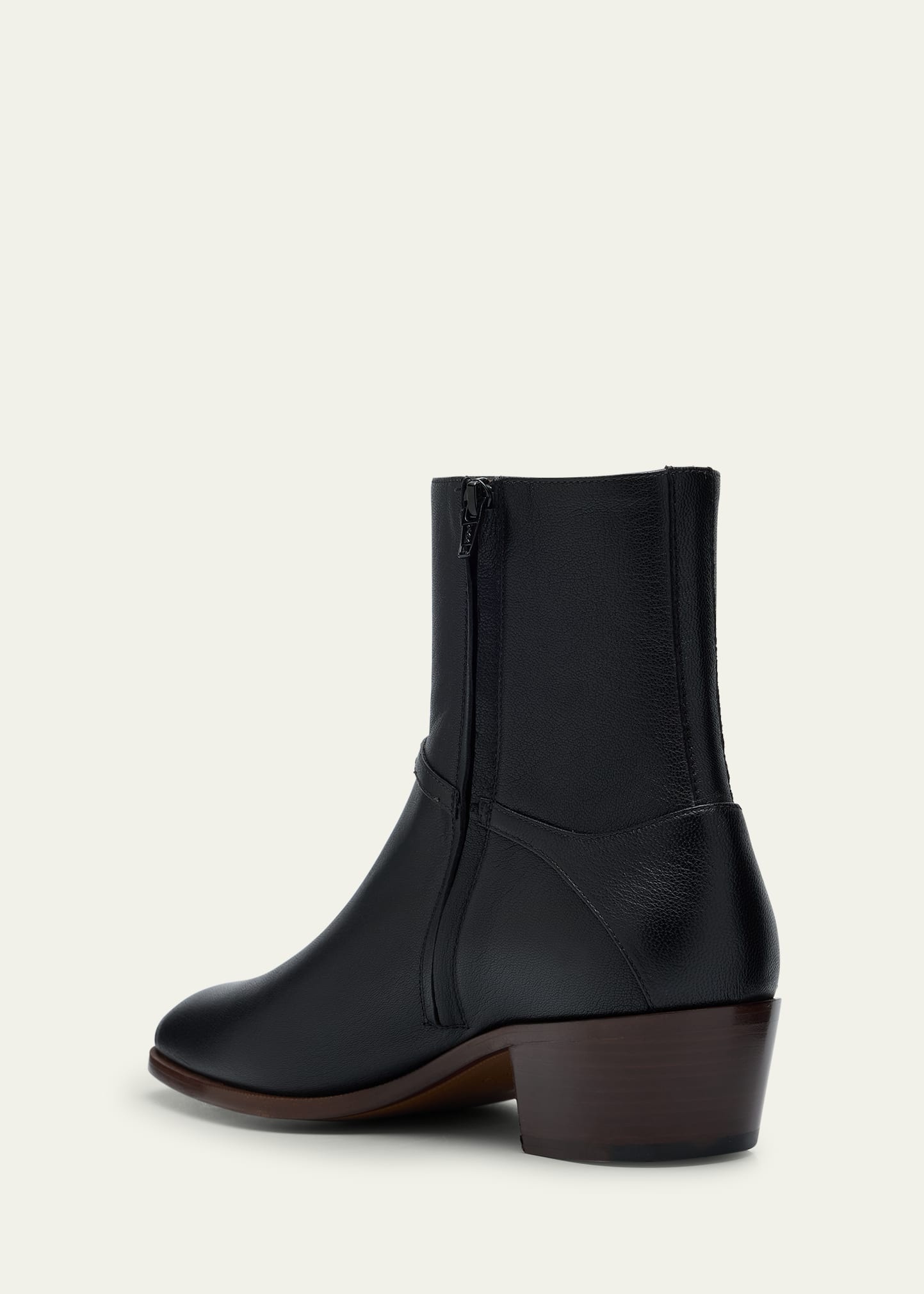 Men's Leather Side-Buckle Booties - 4