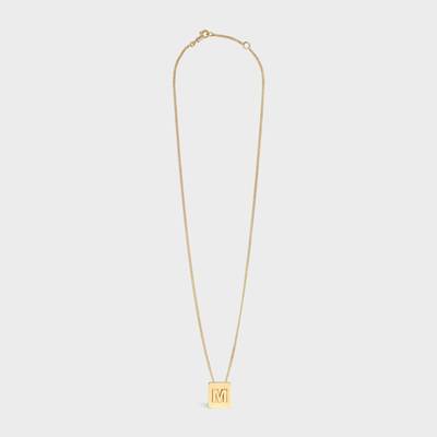 CELINE Alphabet M Necklace in Brass with Gold finish outlook