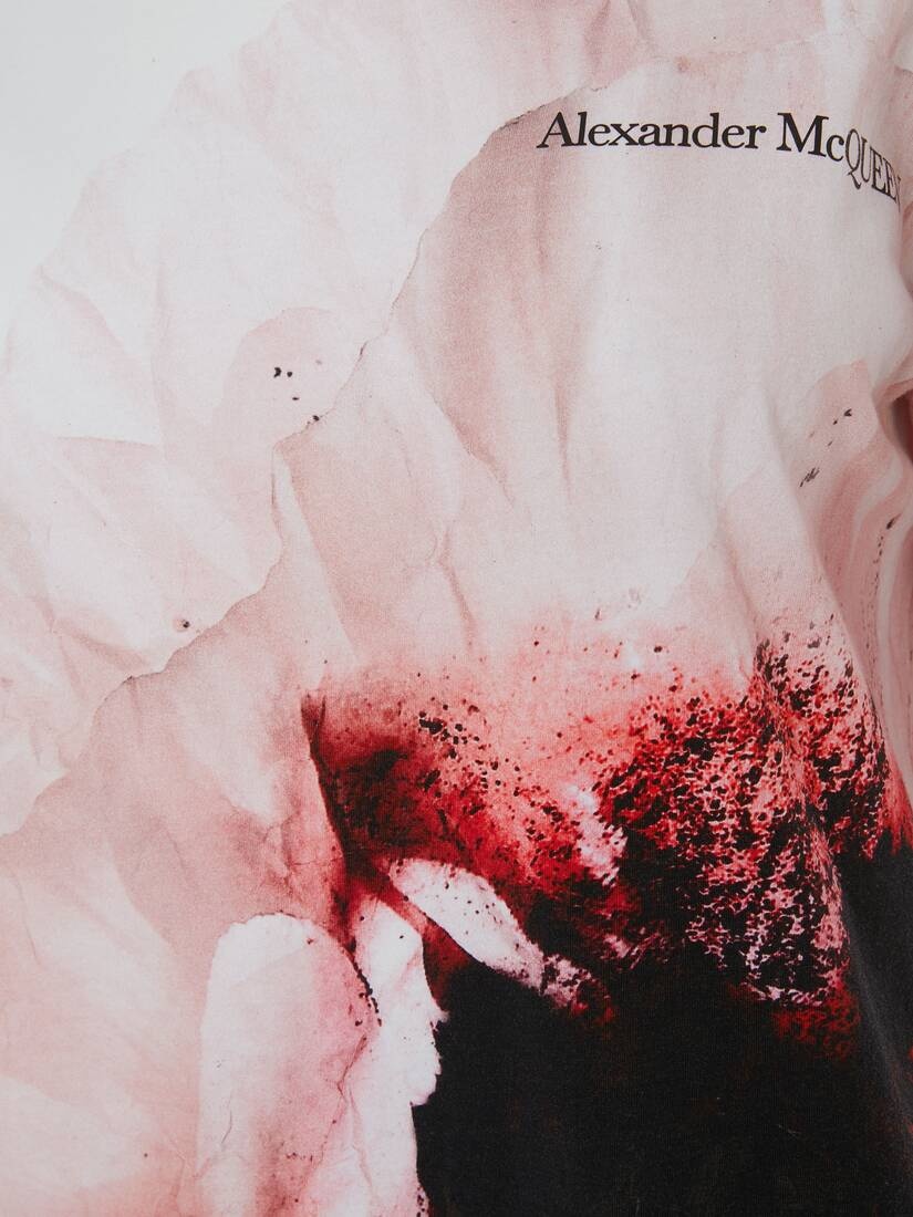Anemone Print T-shirt in White/pink - 5
